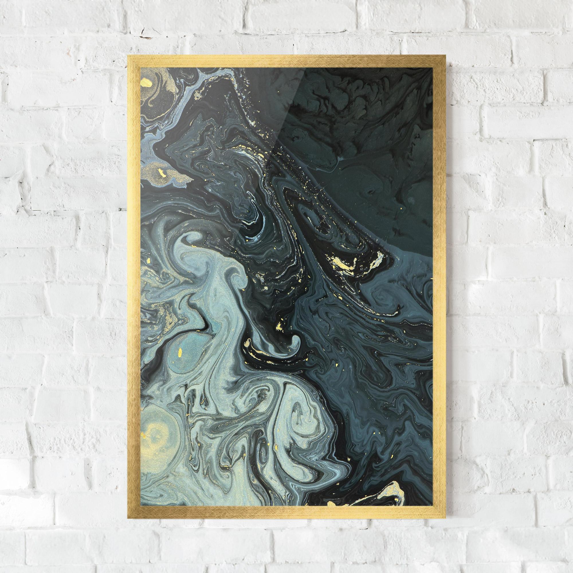 Poster Înrămat Dark Green Painting mockup 0