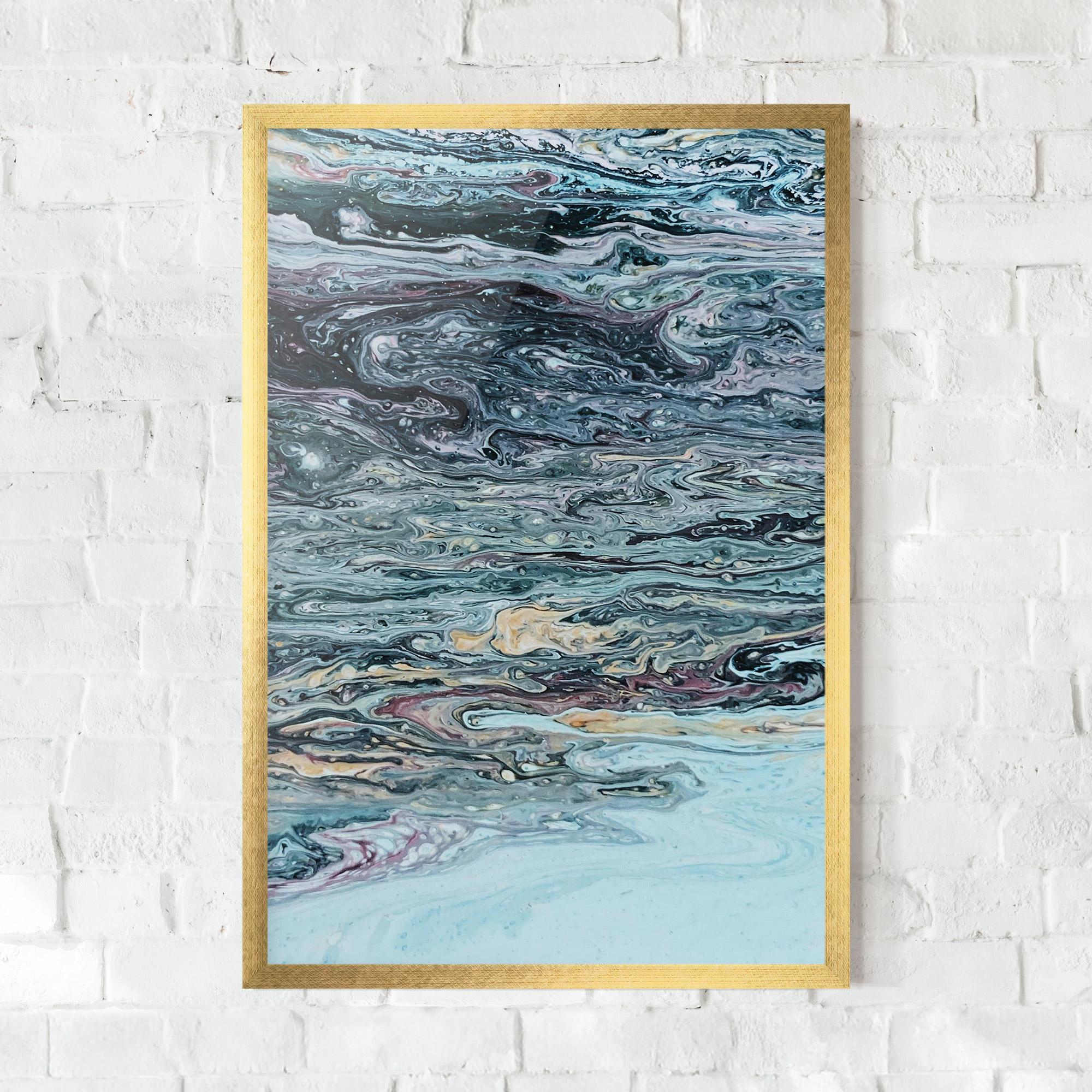 Poster Înrămat Light Blue Abstract mockup 0