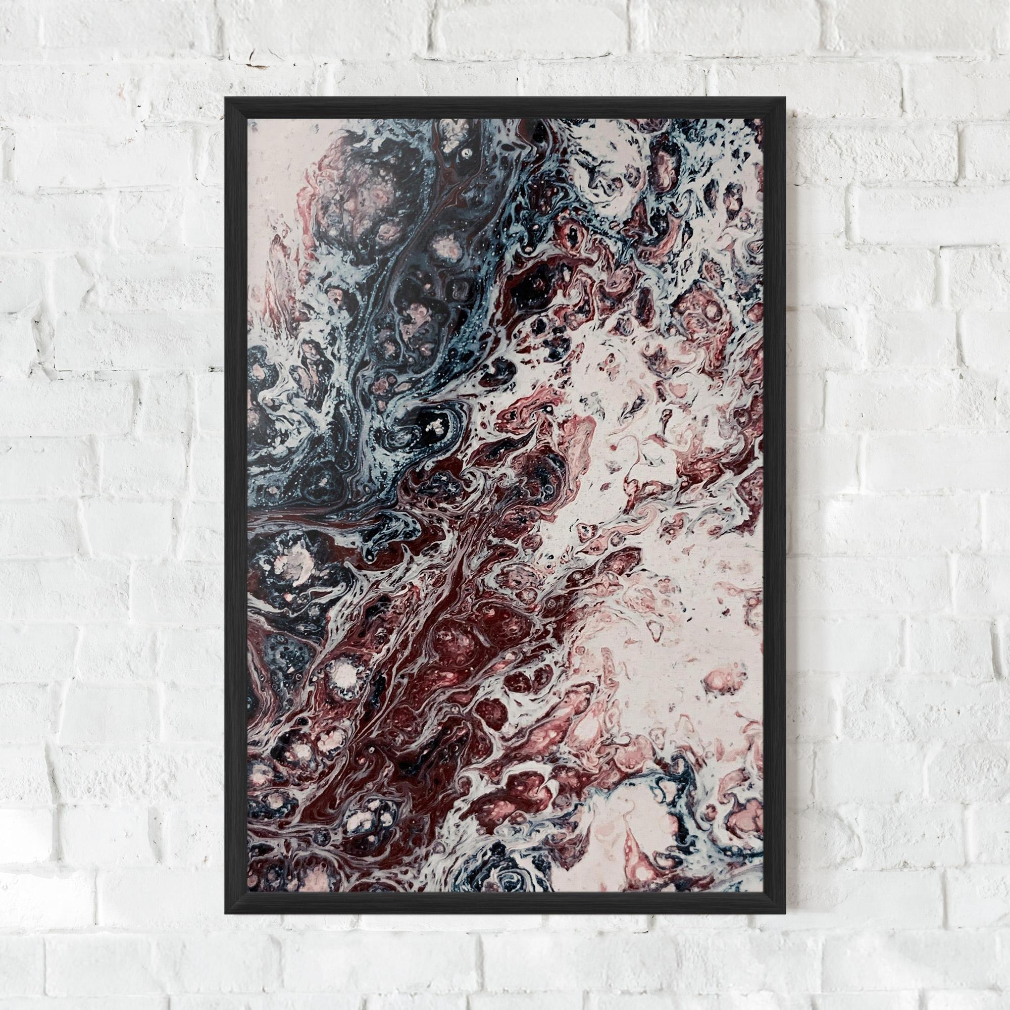 Poster Înrămat Abstract Dark Red mockup 0