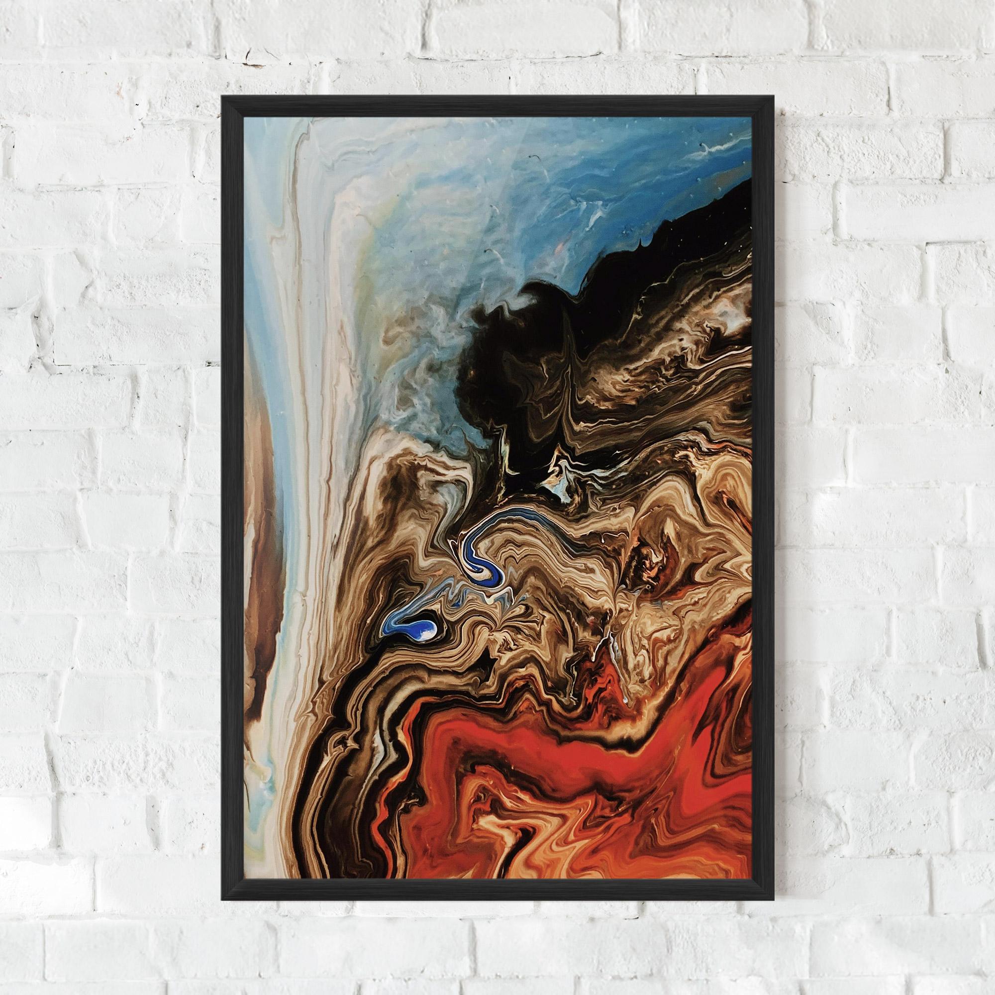 Poster Înrămat Abstract Waterfall mockup 0