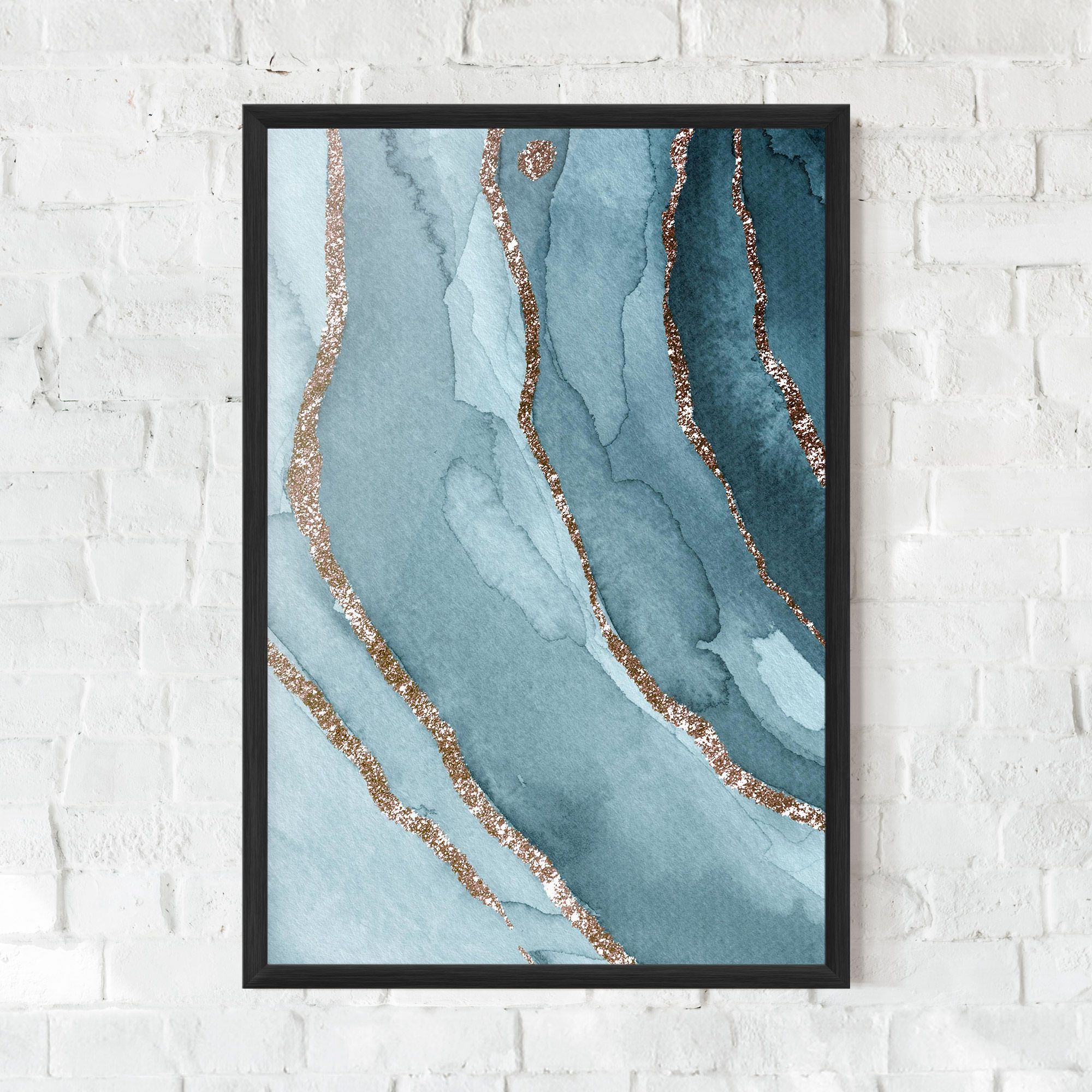 Blue Golden Glitter mockup 0