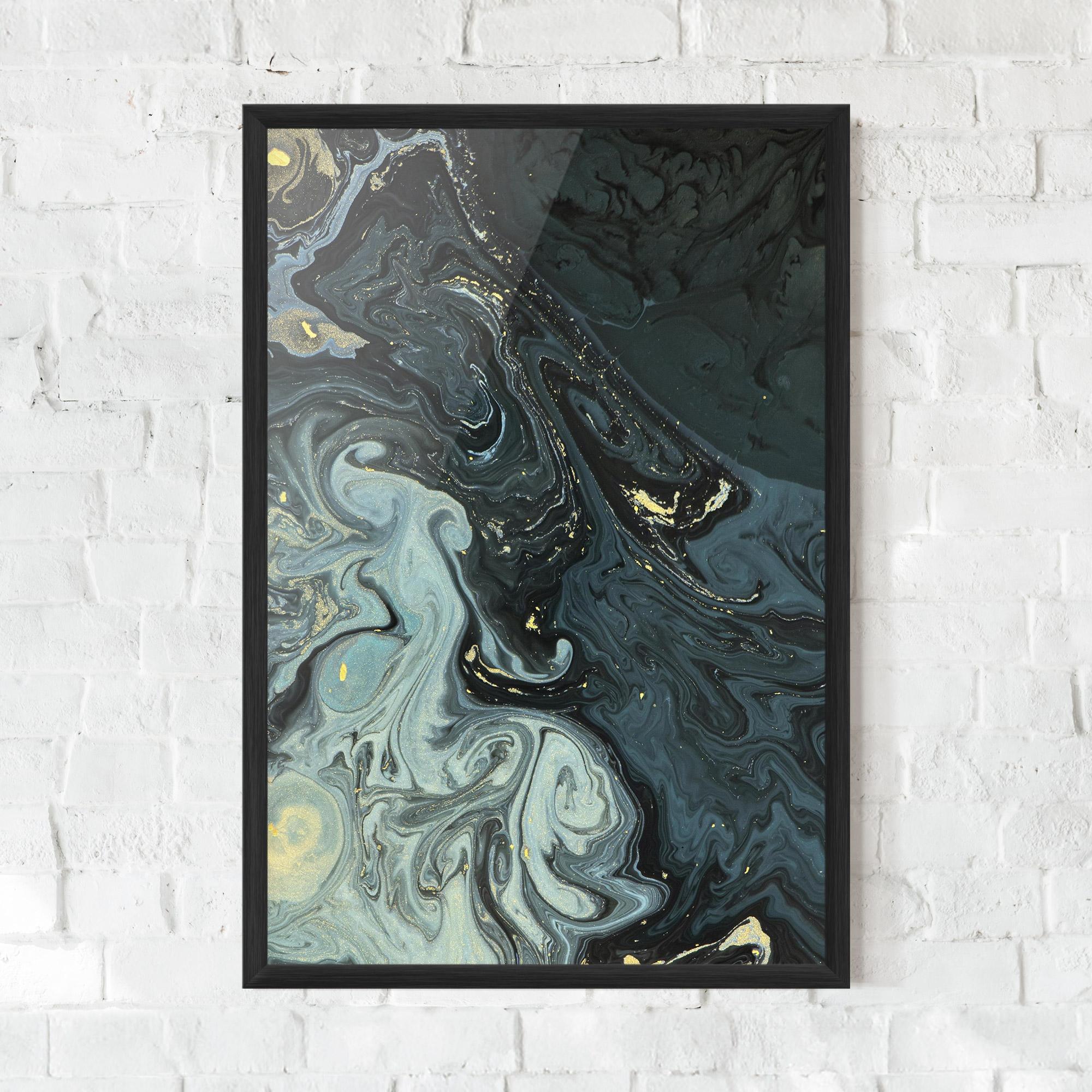 Poster Înrămat Dark Green Painting mockup 0