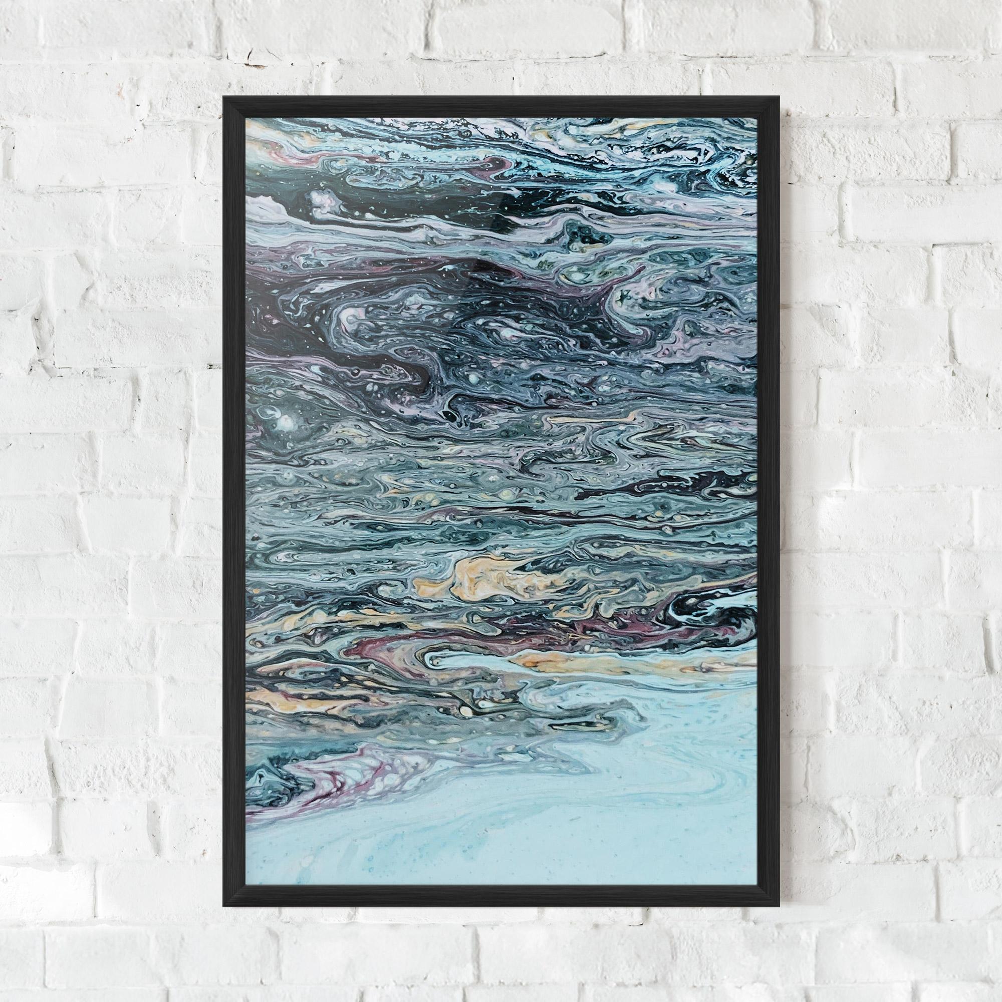 Poster Înrămat Light Blue Abstract mockup 0