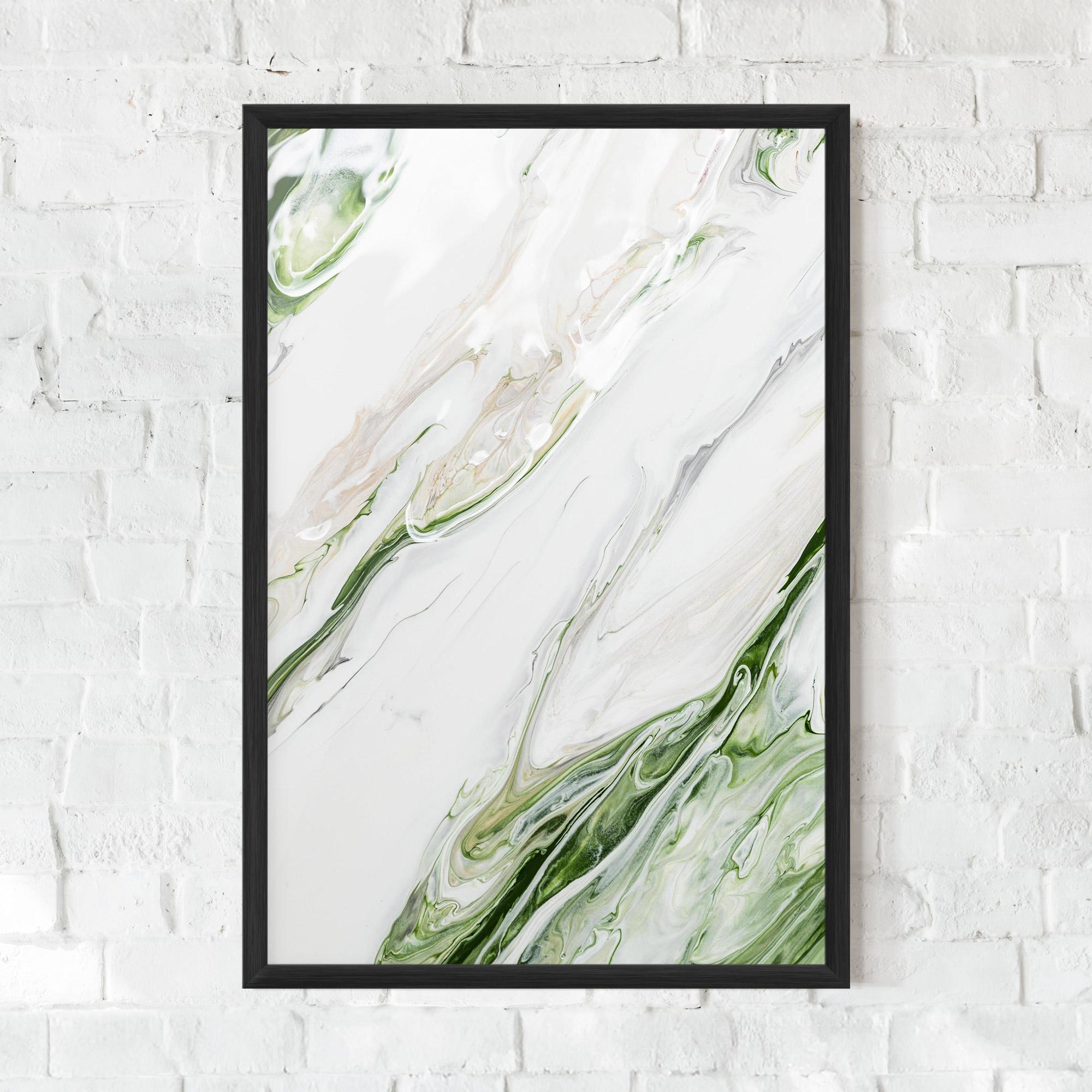 Poster Înrămat Light Green Liquid mockup 0
