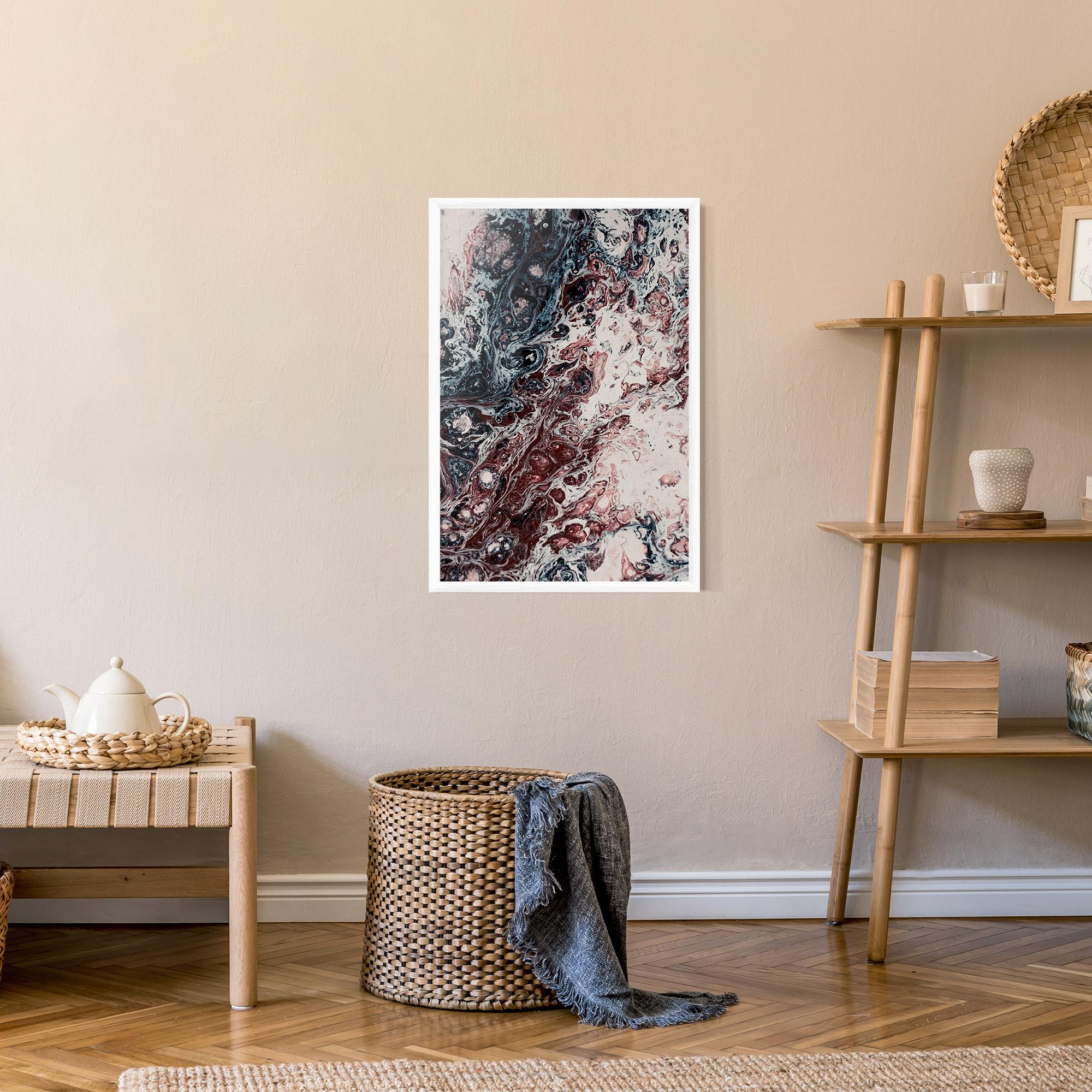 Poster Înrămat Abstract Dark Red mockup 9