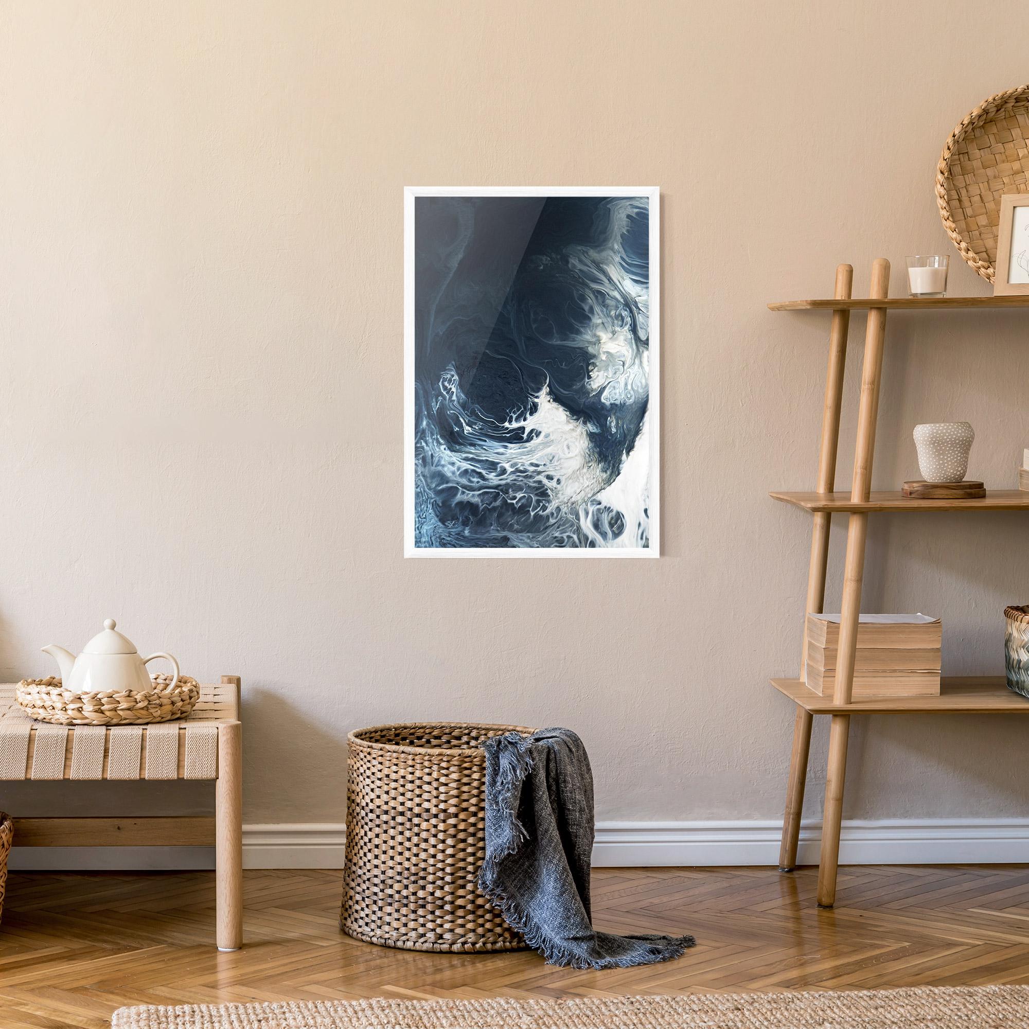 Poster Înrămat Dark Blue Wave mockup 9