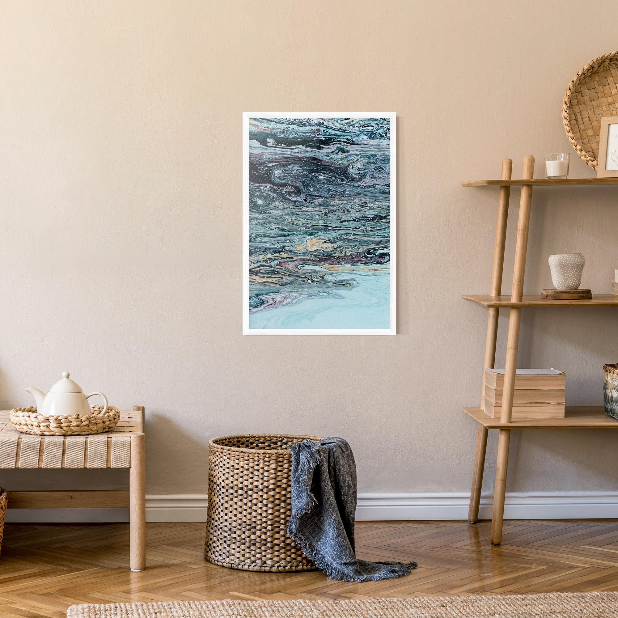 Poster Înrămat Light Blue Abstract mockup 9