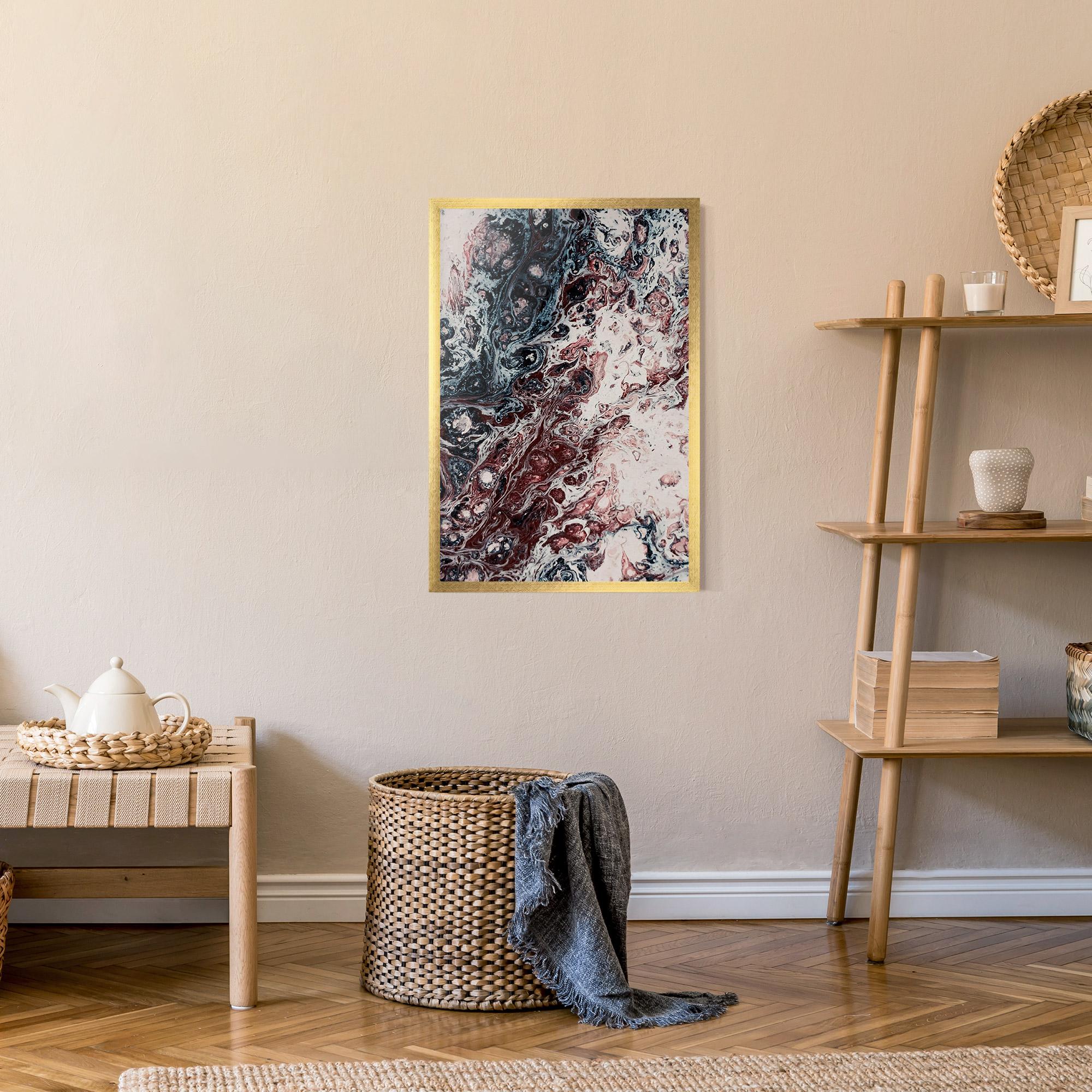 Poster Înrămat Abstract Dark Red mockup 9