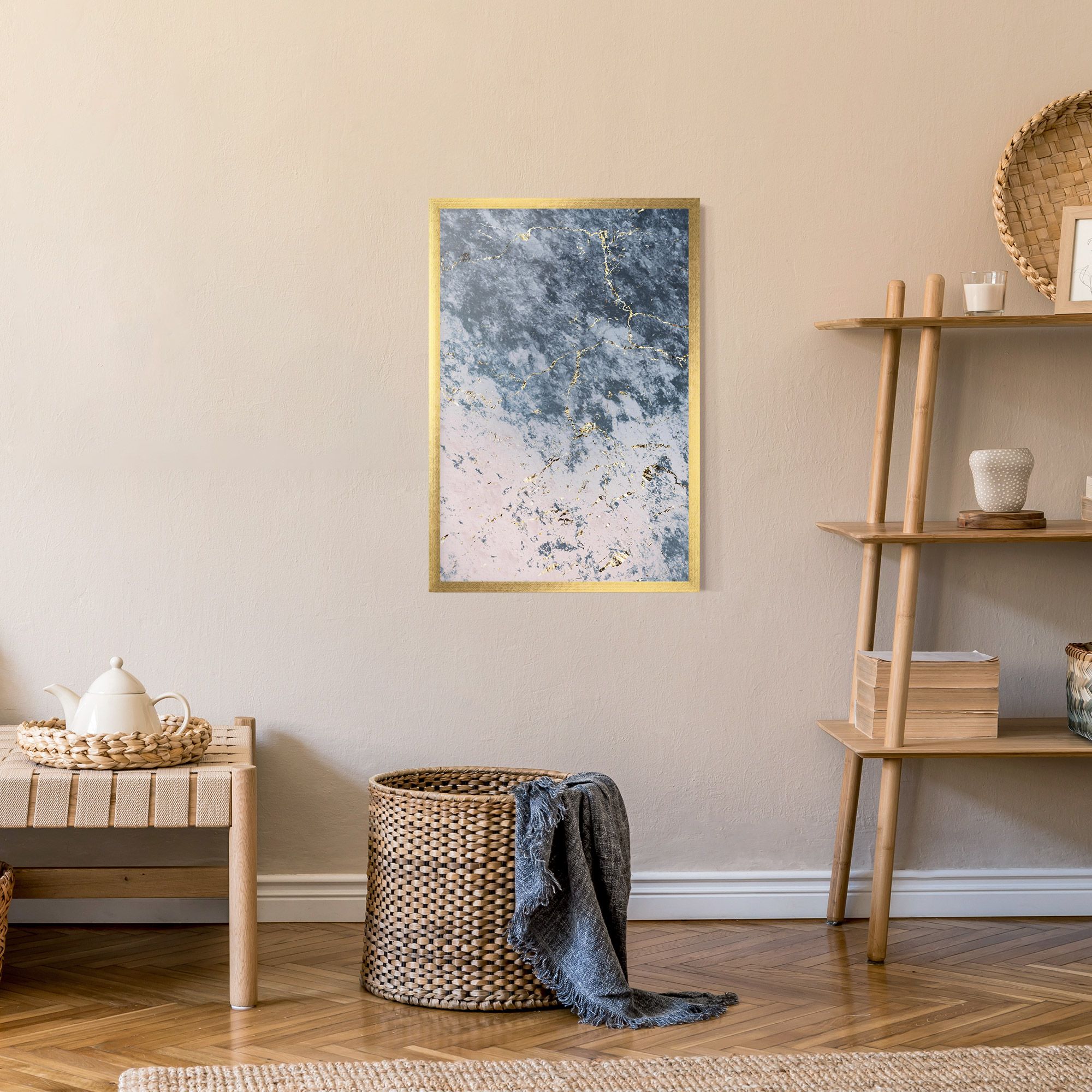 Blue Golden Lines mockup 9