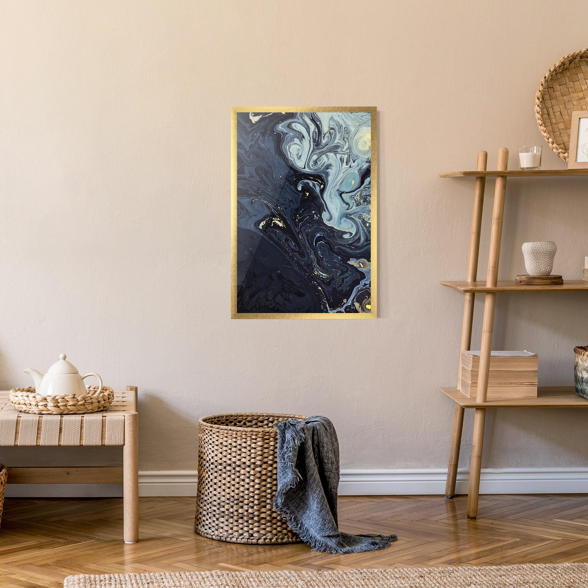Poster Înrămat Dark Blue Painting mockup 9
