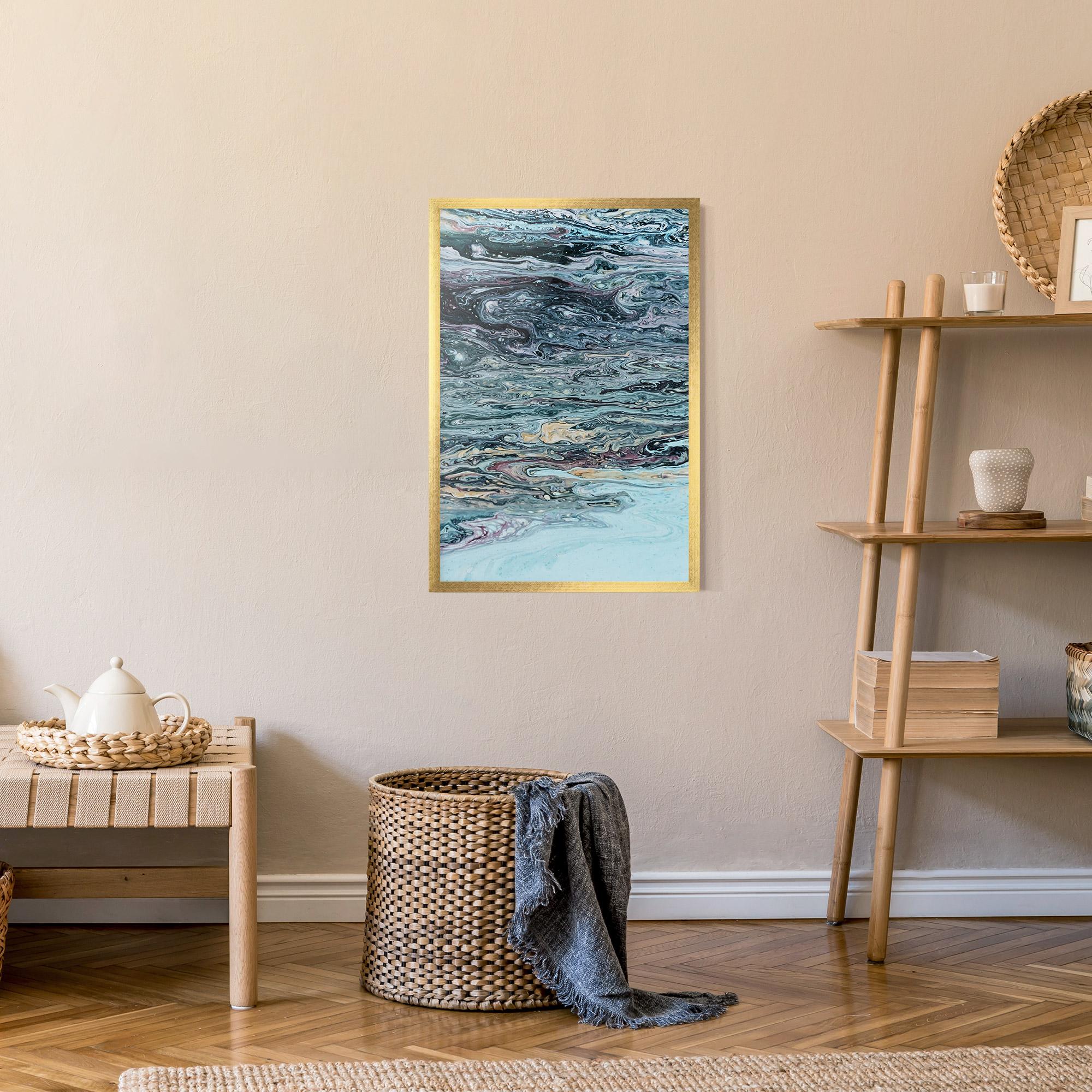 Poster Înrămat Light Blue Abstract mockup 9