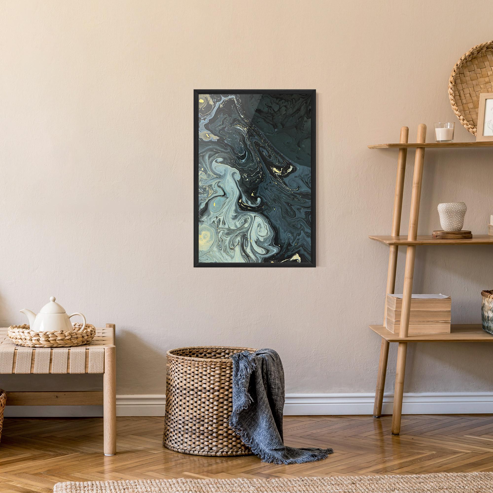 Poster Înrămat Dark Green Painting mockup 9