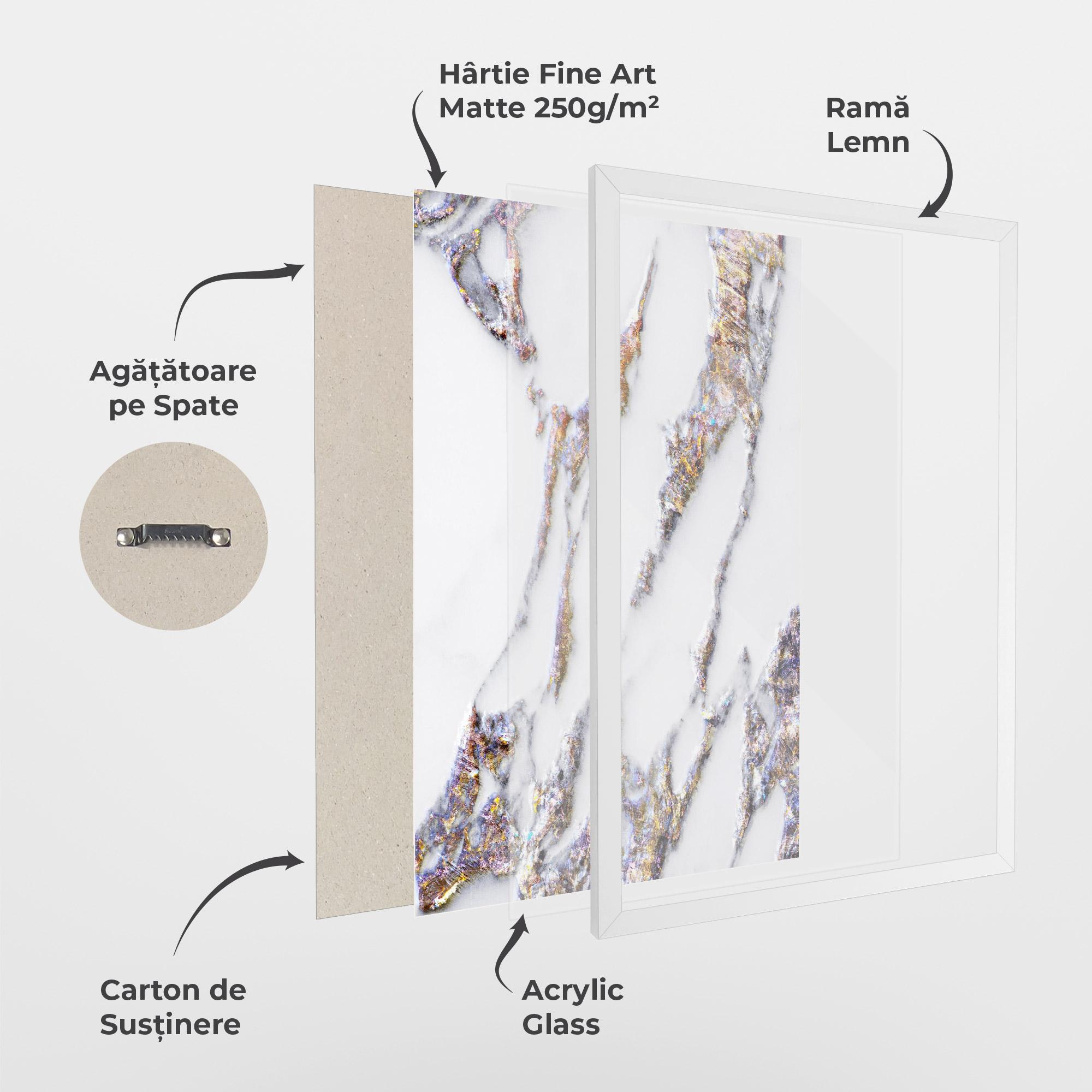 Poster Înrămat Beautiful Color Marble mockup 1