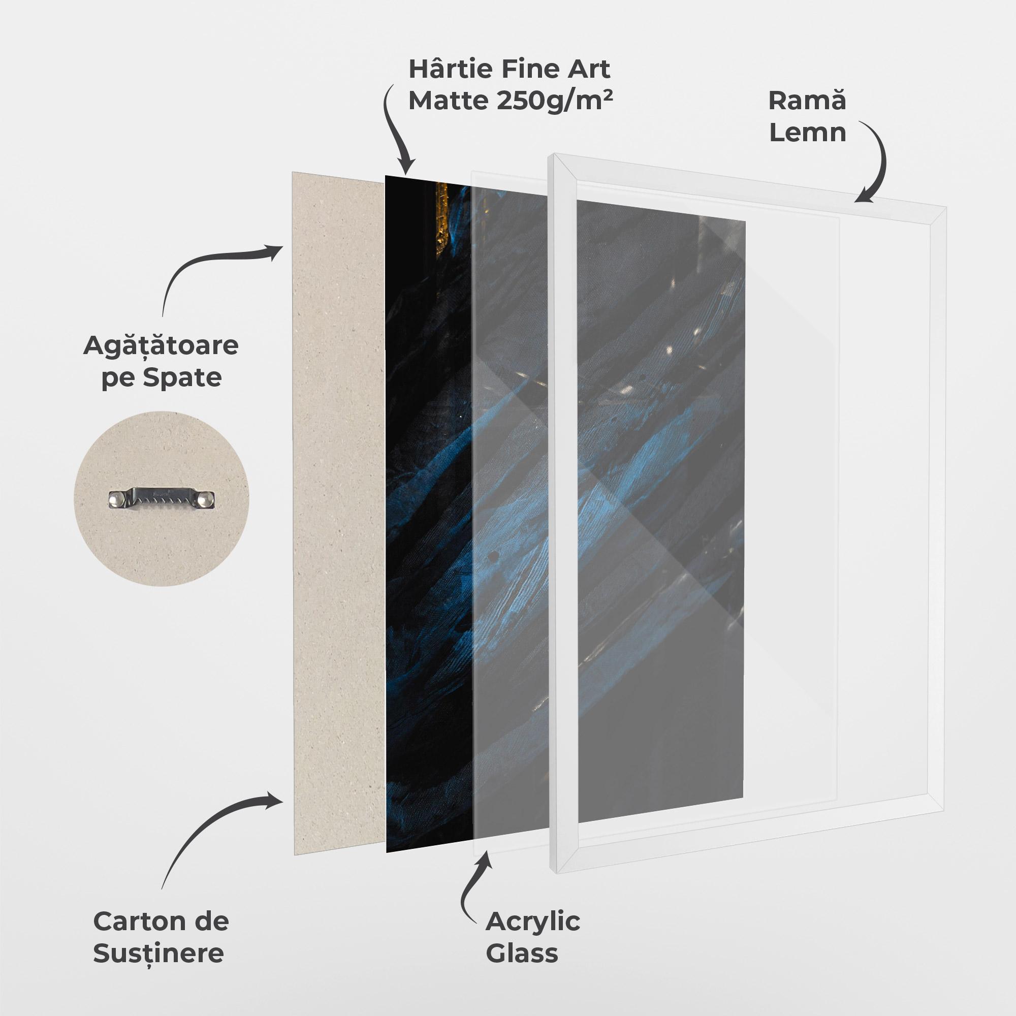 Poster Înrămat Blue Lines mockup 1