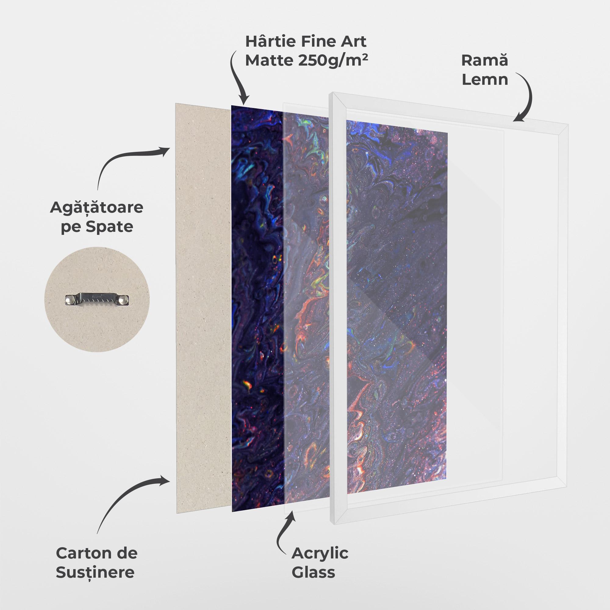 Poster Înrămat Dark Purple Texture mockup 1