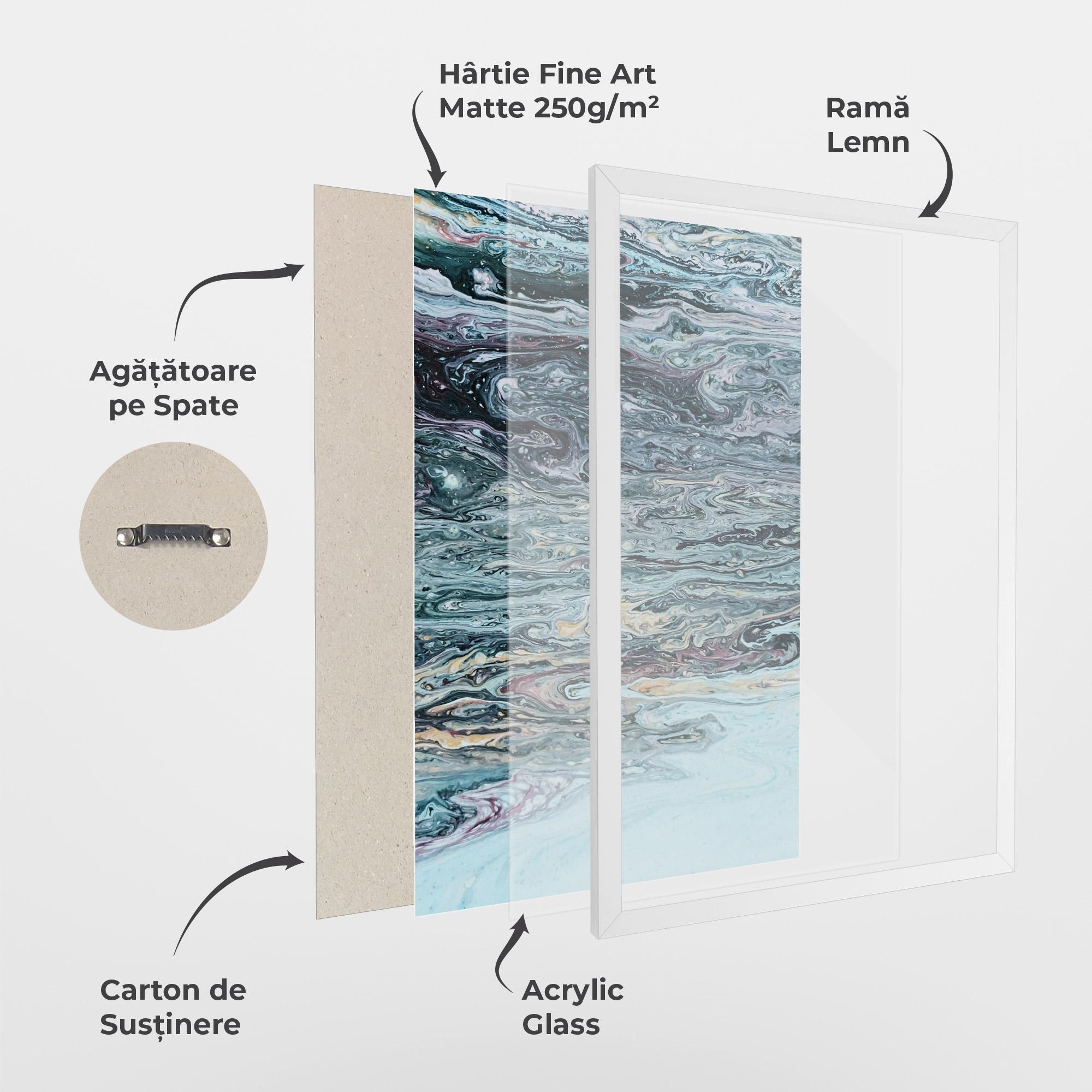 Poster Înrămat Light Blue Abstract mockup 1