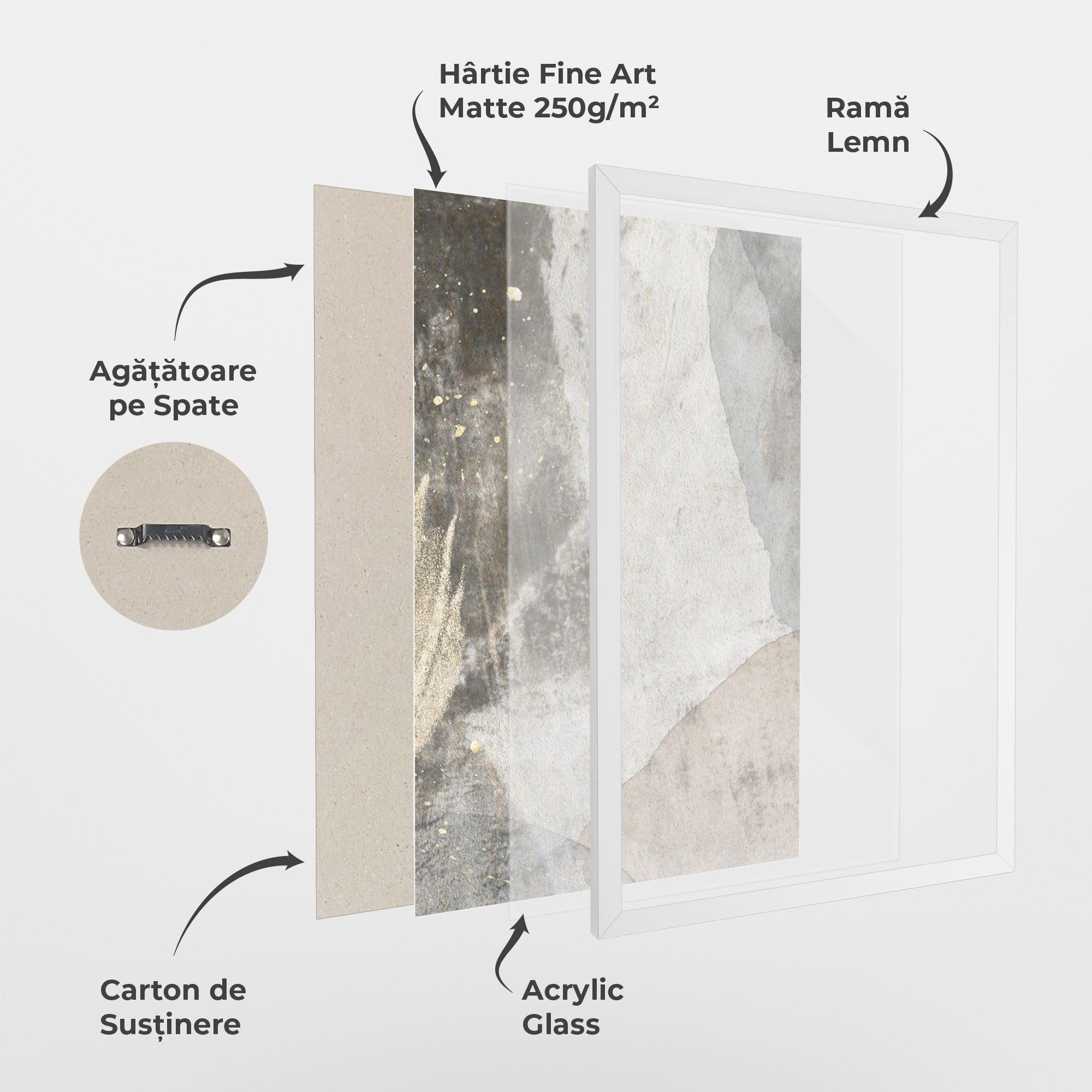 Poster Înrămat Light Cream Marble mockup 1