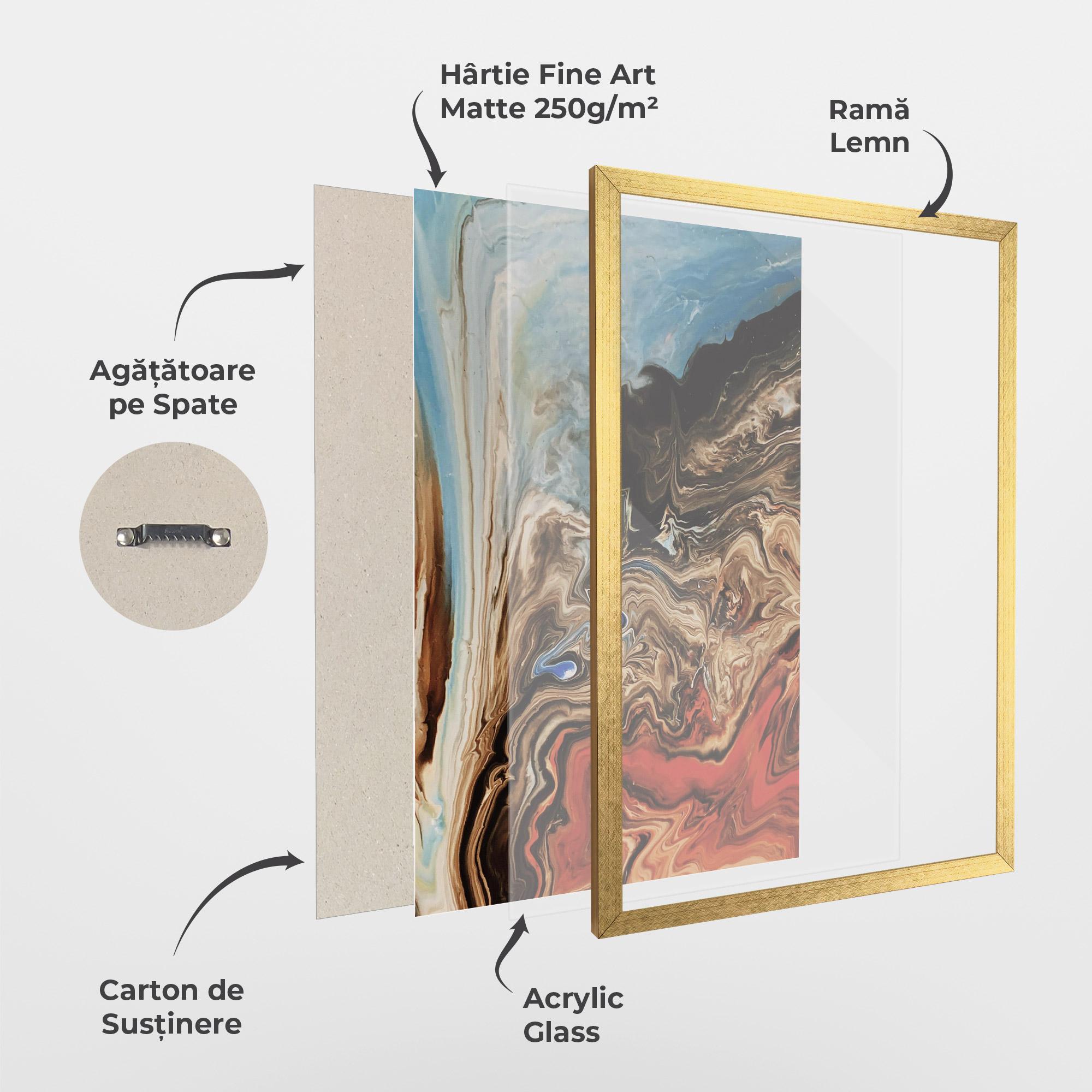 Poster Înrămat Abstract Waterfall mockup 1