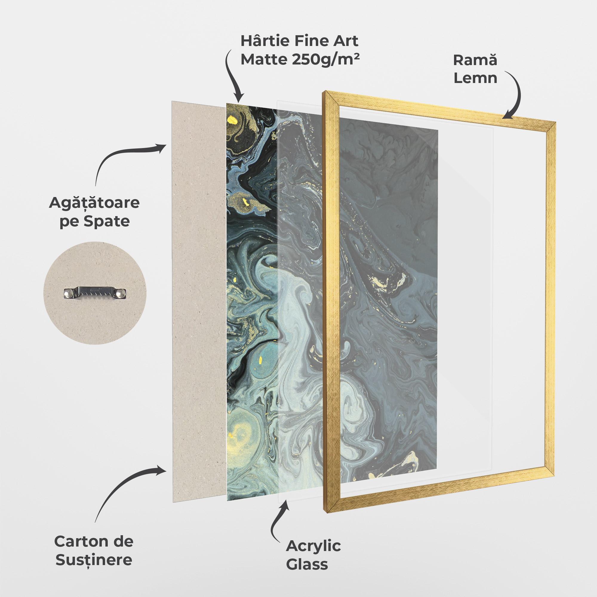 Poster Înrămat Dark Green Painting mockup 1