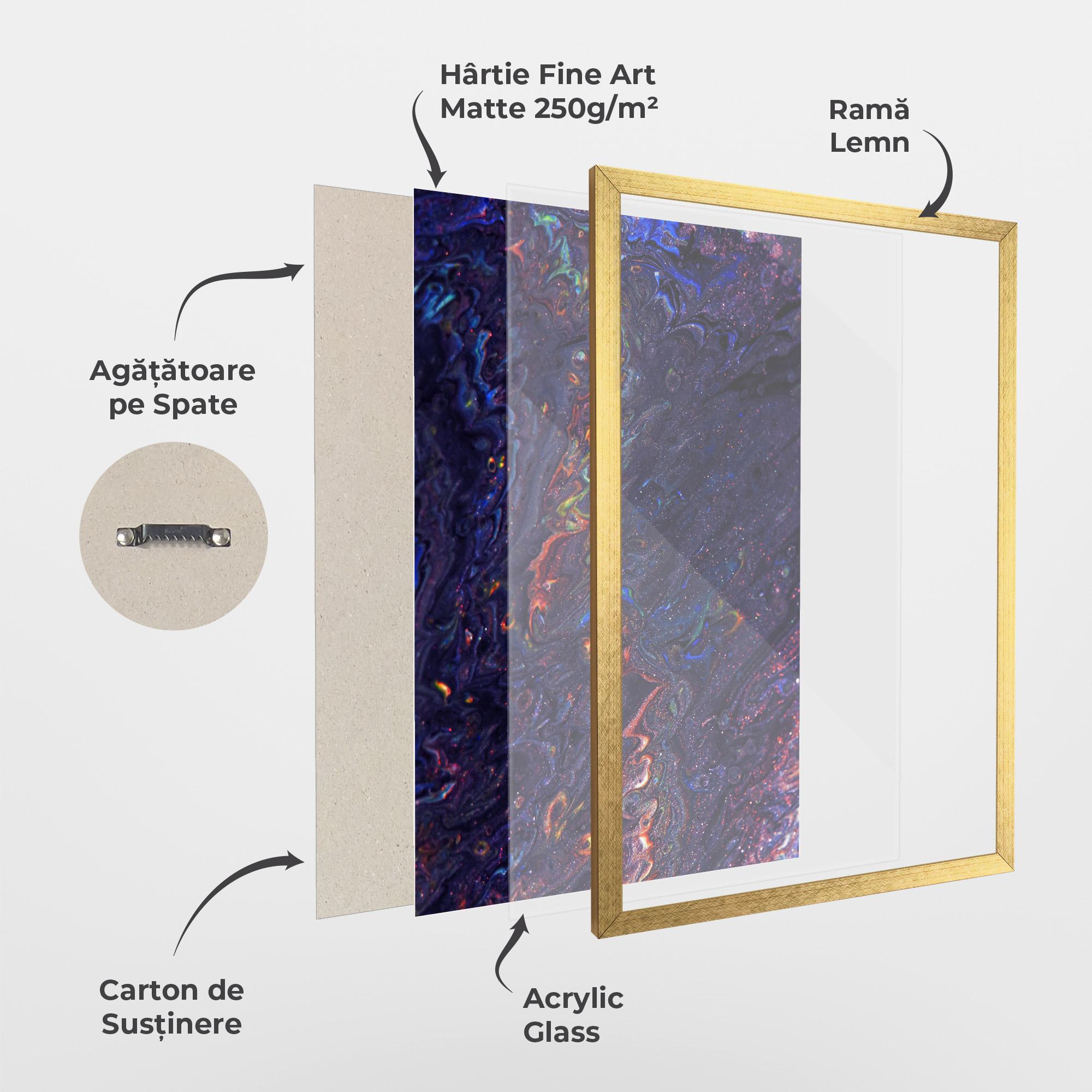 Poster Înrămat Dark Purple Texture mockup 1