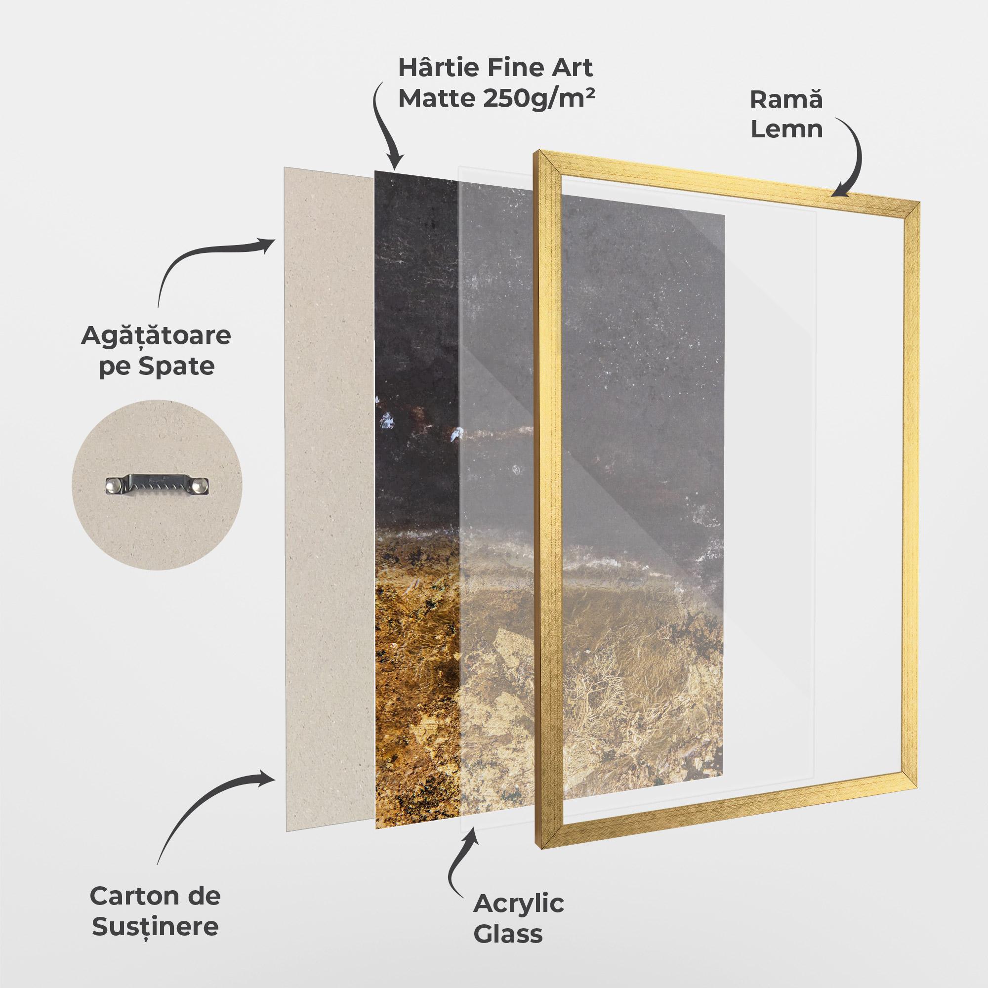 Poster Înrămat Gold Dark Grey mockup 1