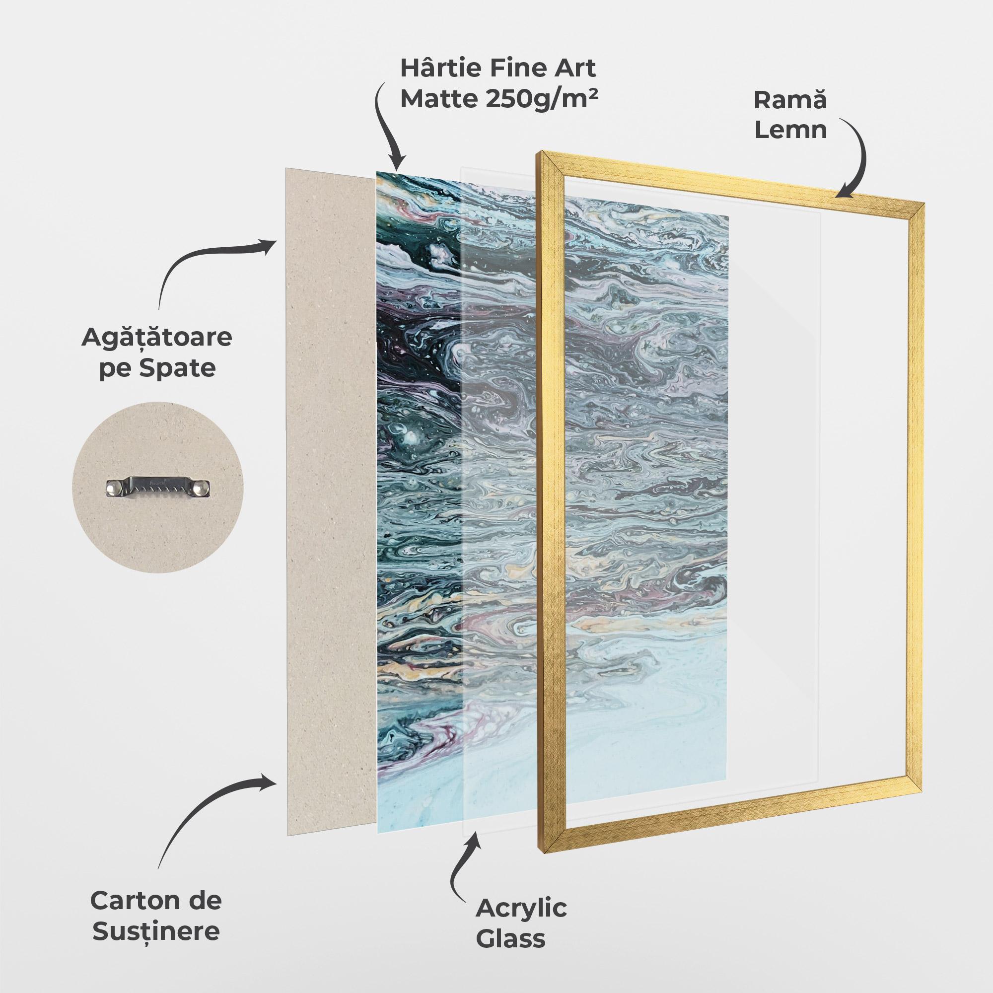 Poster Înrămat Light Blue Abstract mockup 1