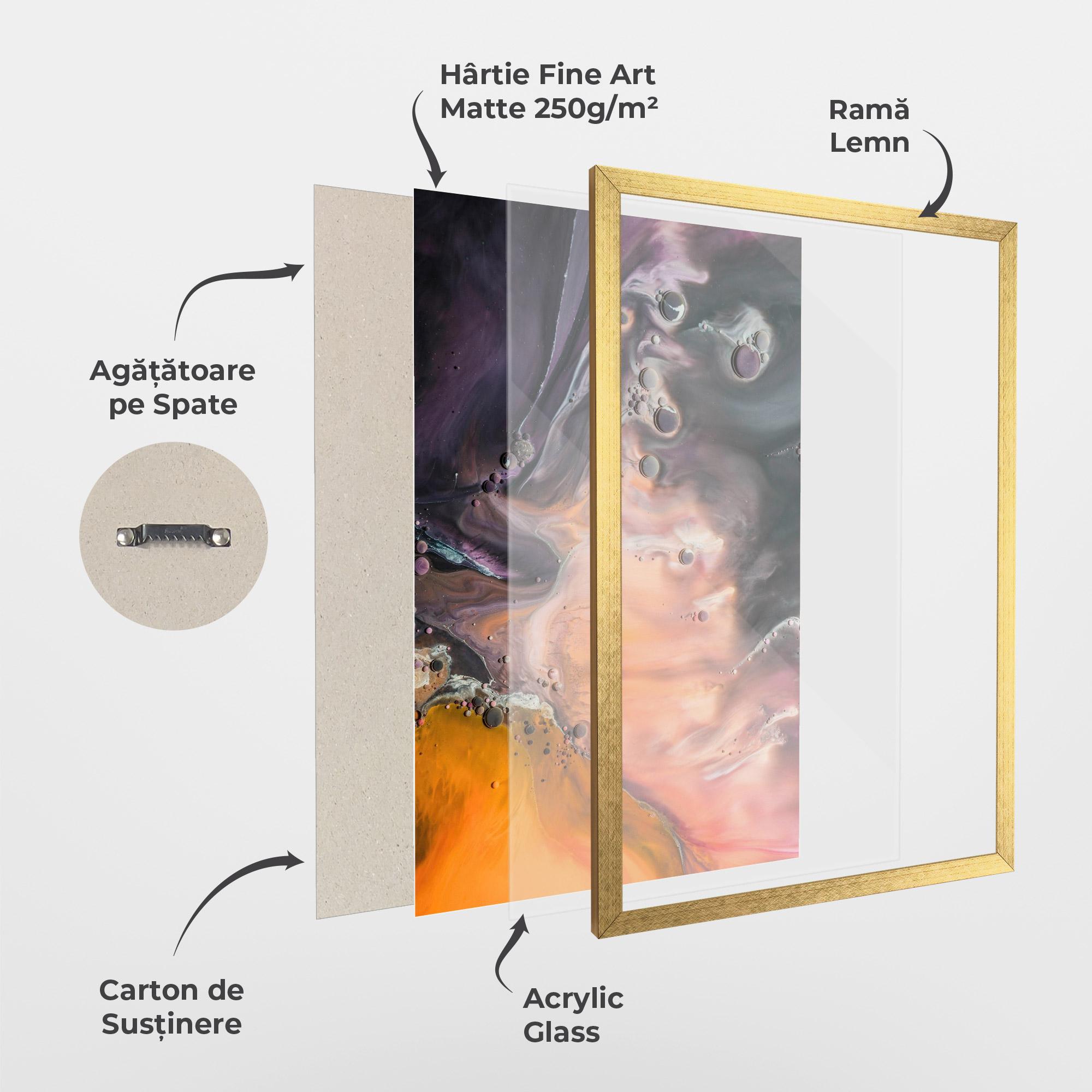 Poster Înrămat Orange Shades mockup 1