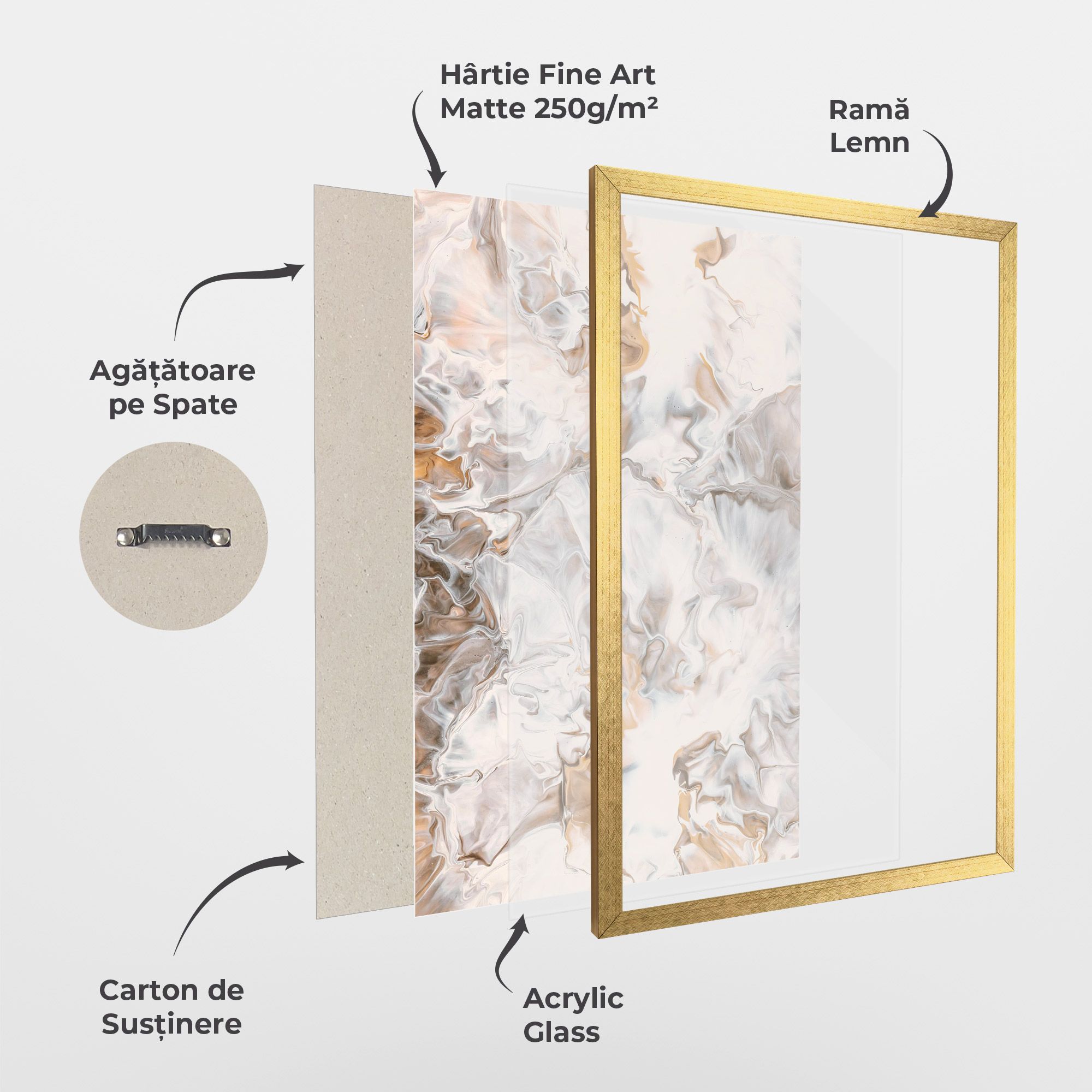 White Gold Abstract mockup 1