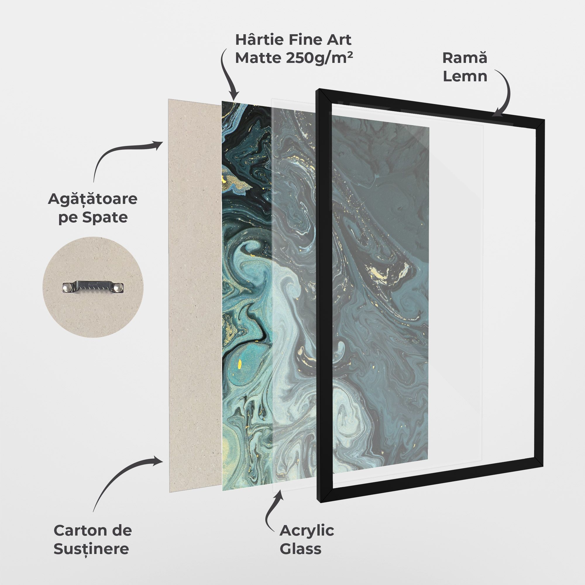 Dark Blue Golden Marble mockup 1