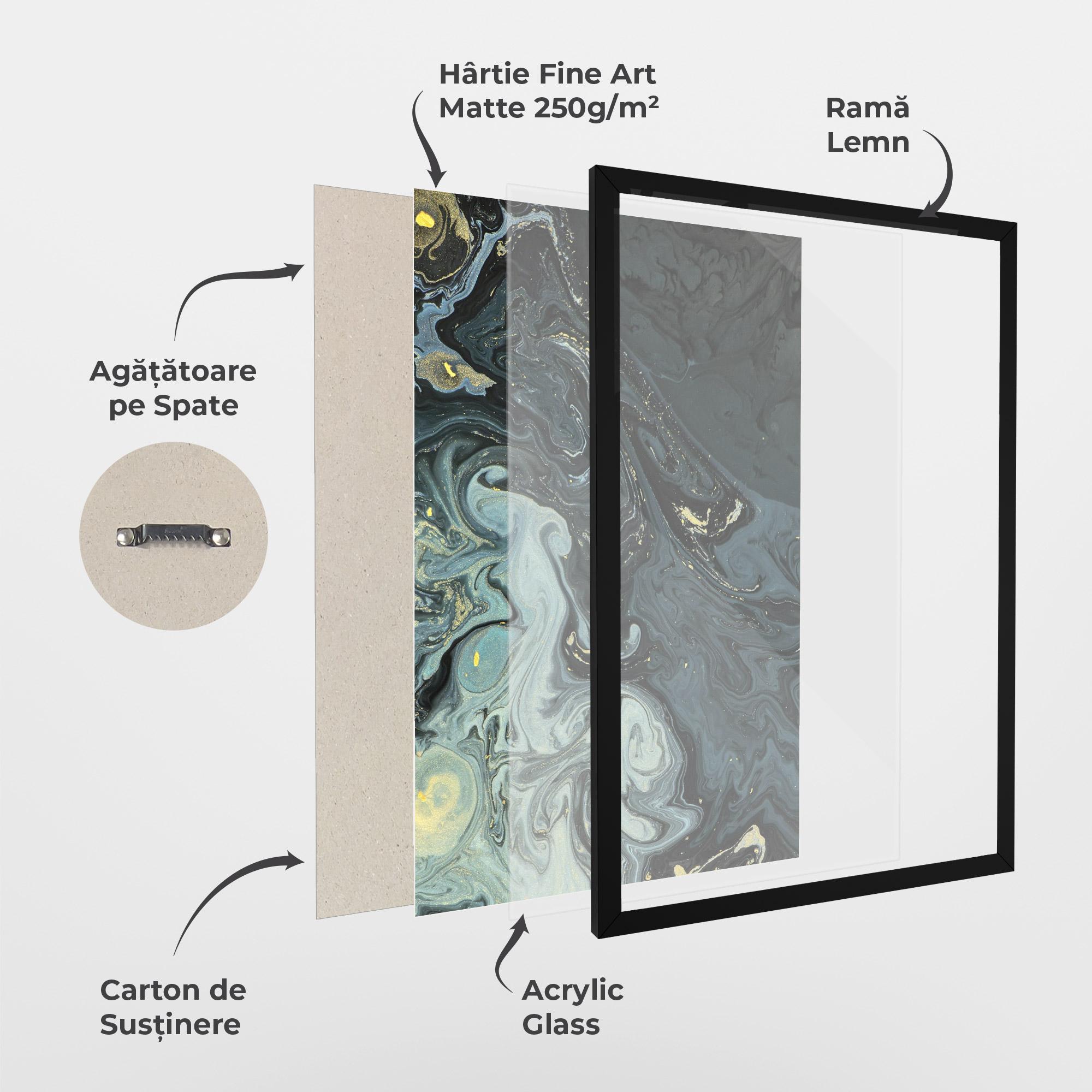 Poster Înrămat Dark Green Painting mockup 1