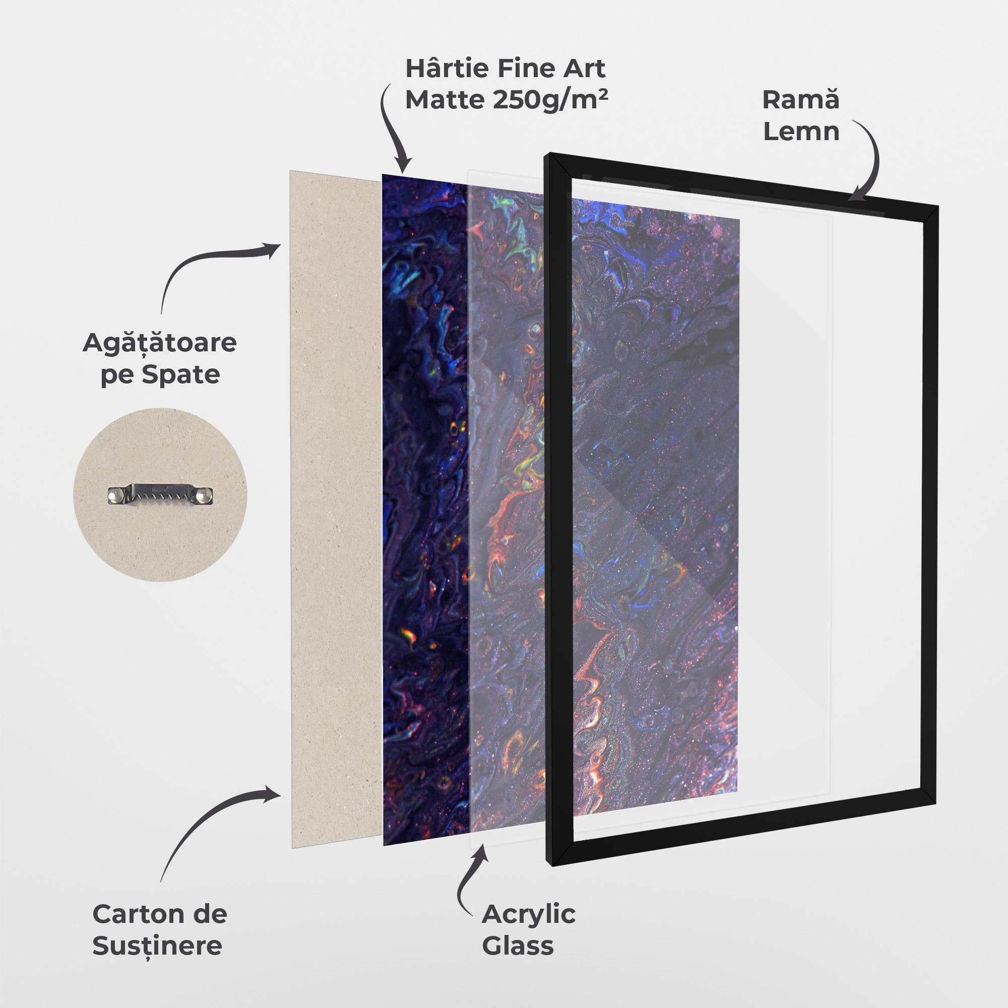 Poster Înrămat Dark Purple Texture mockup 1