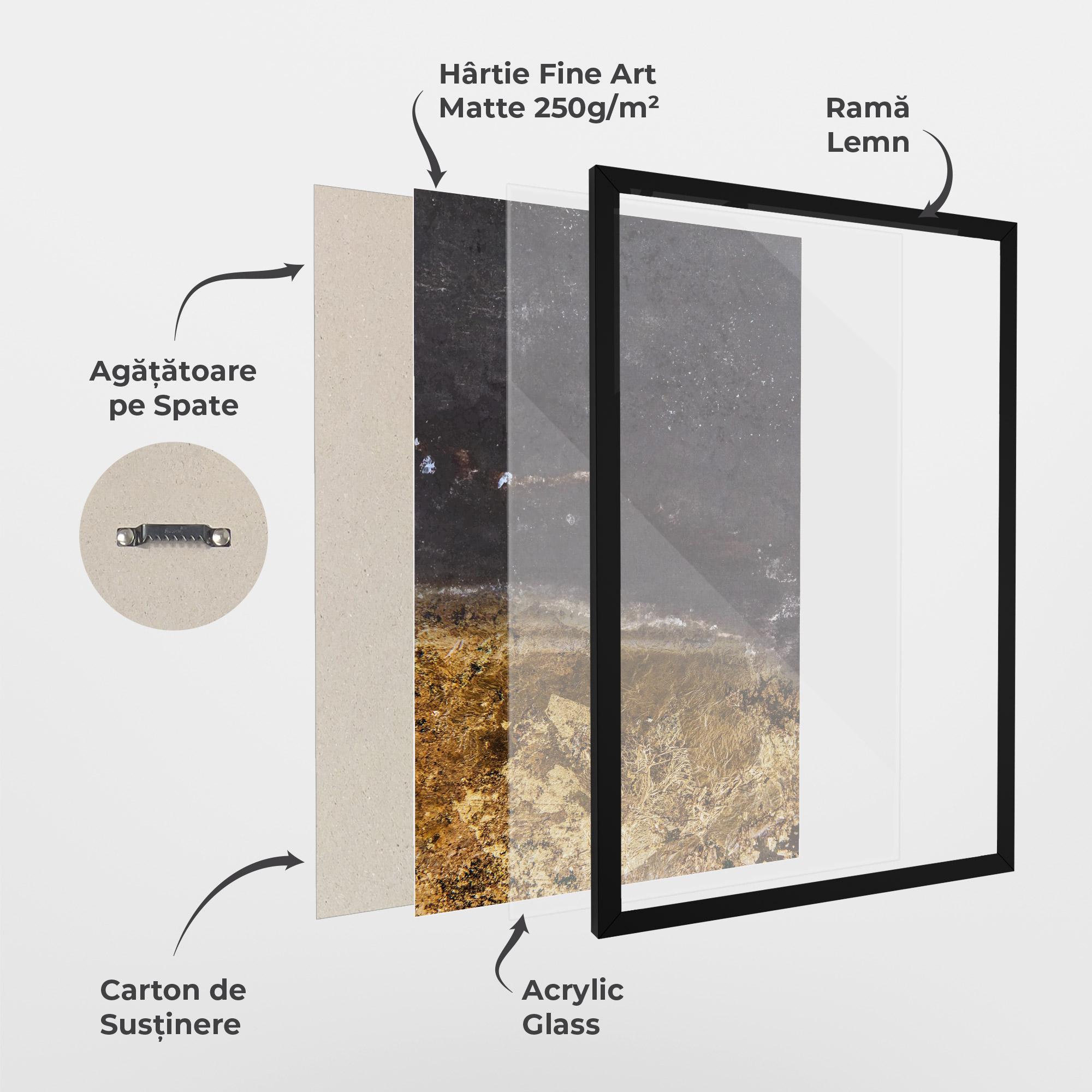 Poster Înrămat Gold Dark Grey mockup 1