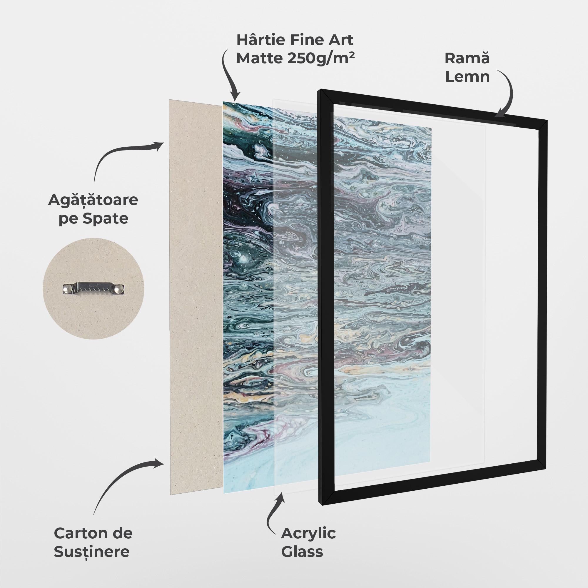 Poster Înrămat Light Blue Abstract mockup 1