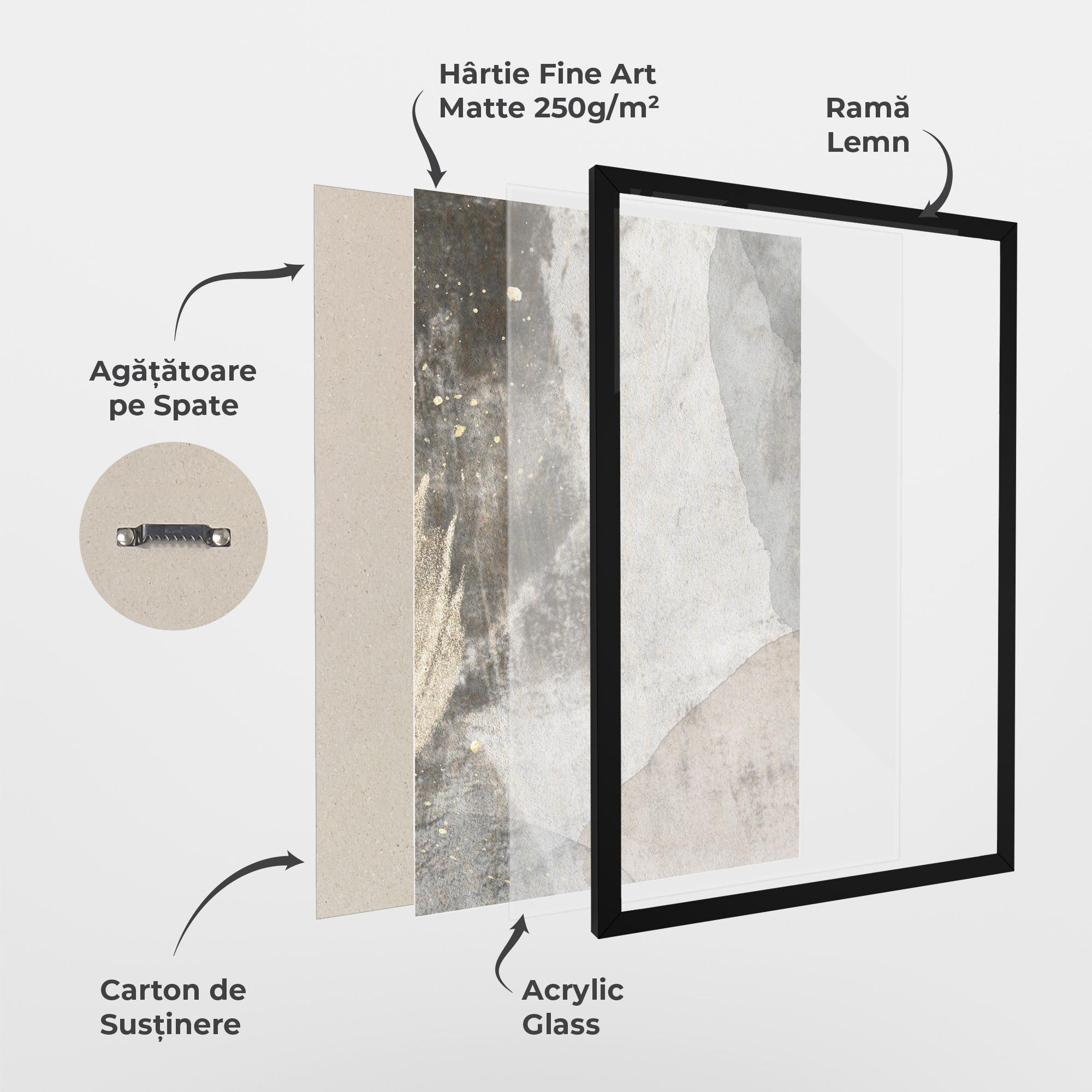 Poster Înrămat Light Cream Marble mockup 1