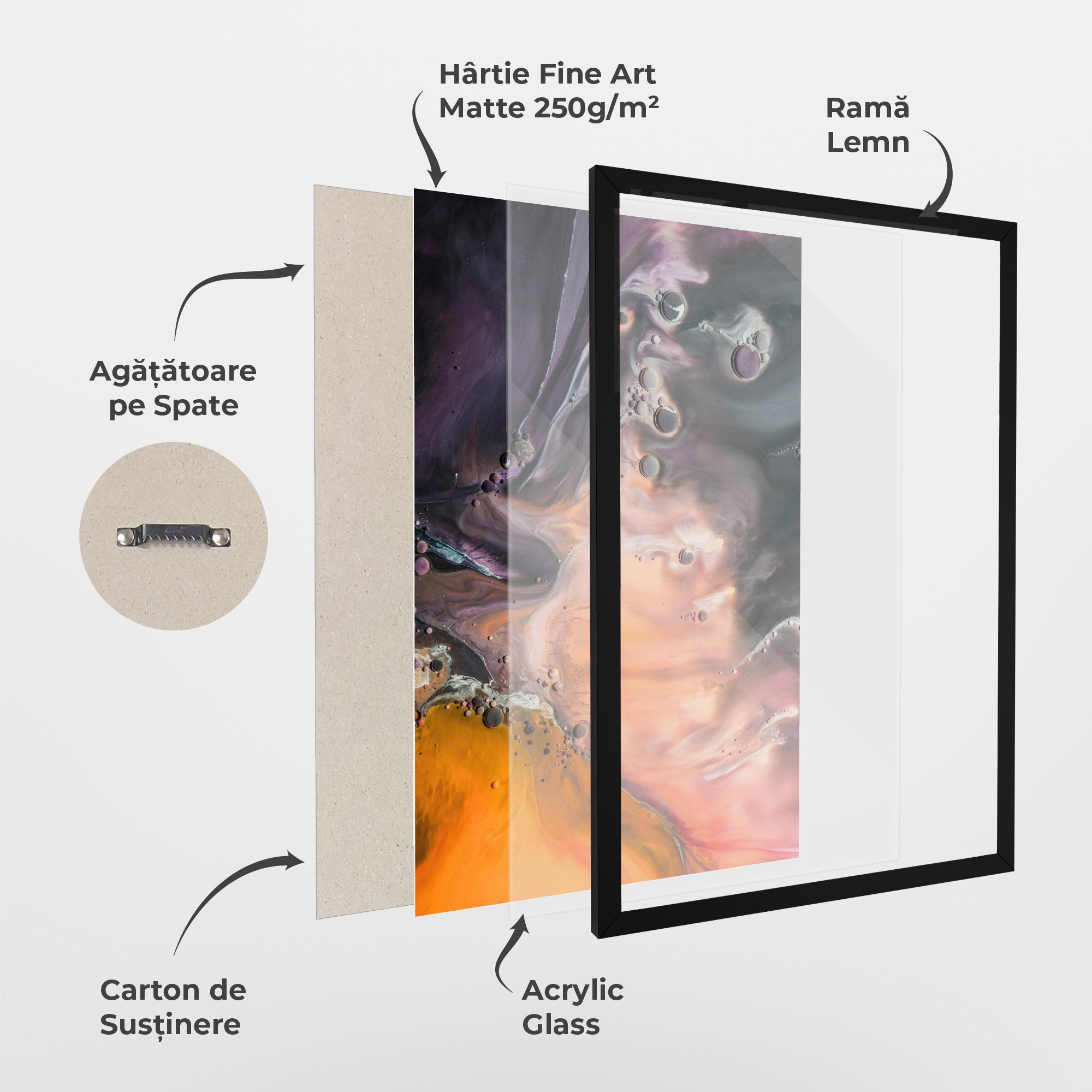 Poster Înrămat Orange Shades mockup 1