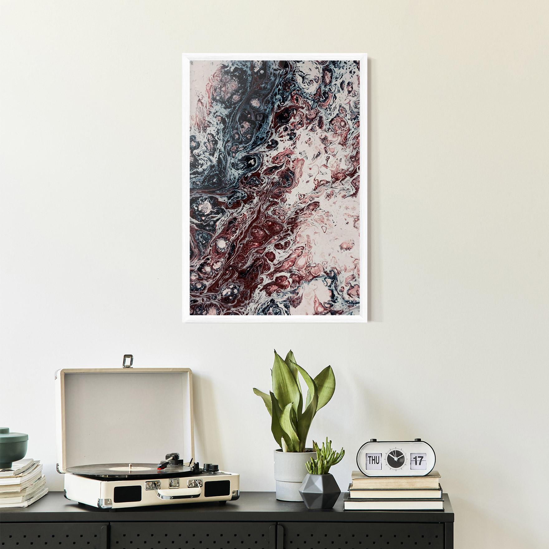 Poster Înrămat Abstract Dark Red mockup 2