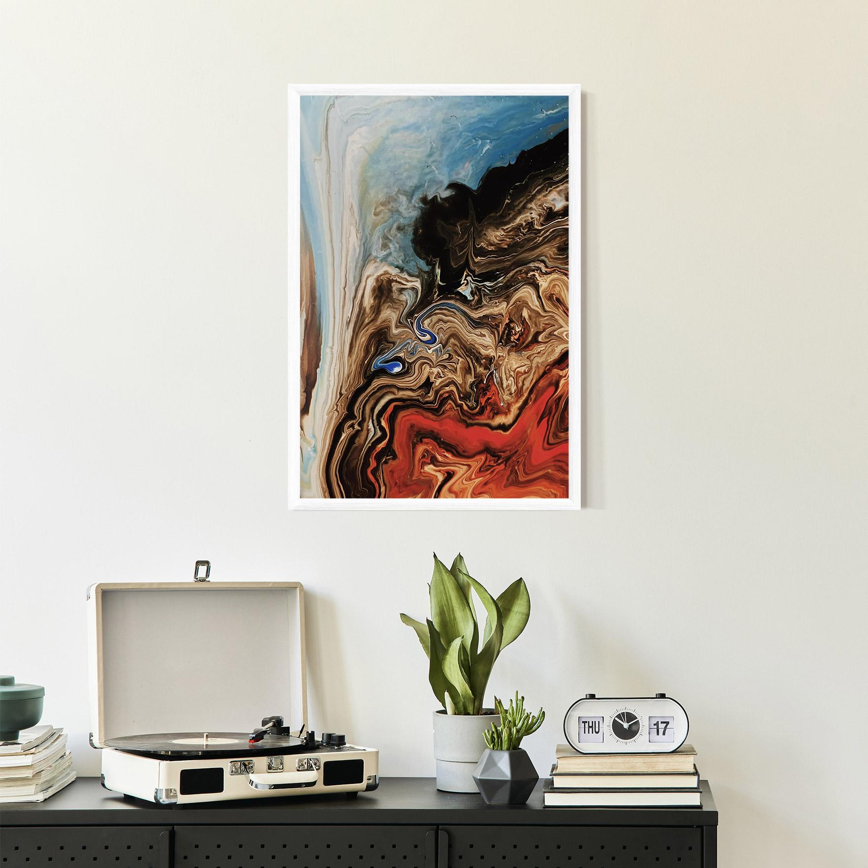 Poster Înrămat Abstract Waterfall mockup 2