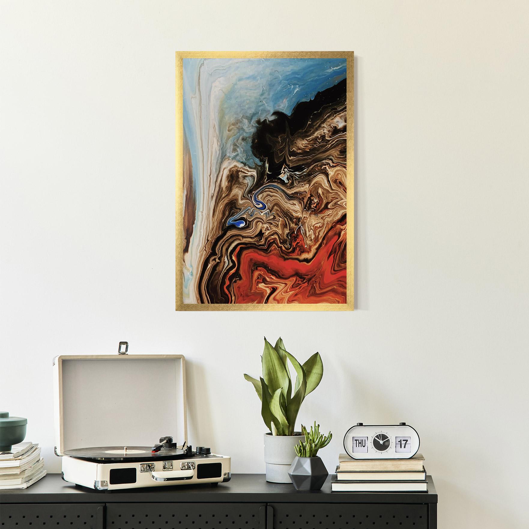 Poster Înrămat Abstract Waterfall mockup 2