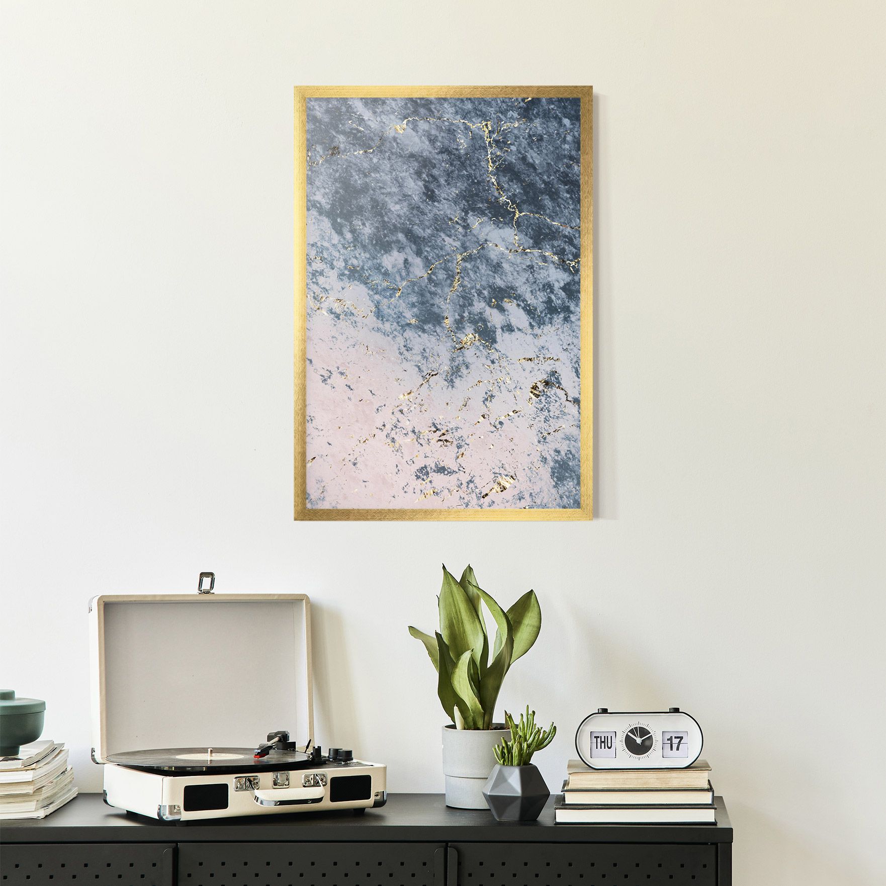 Blue Golden Lines mockup 2