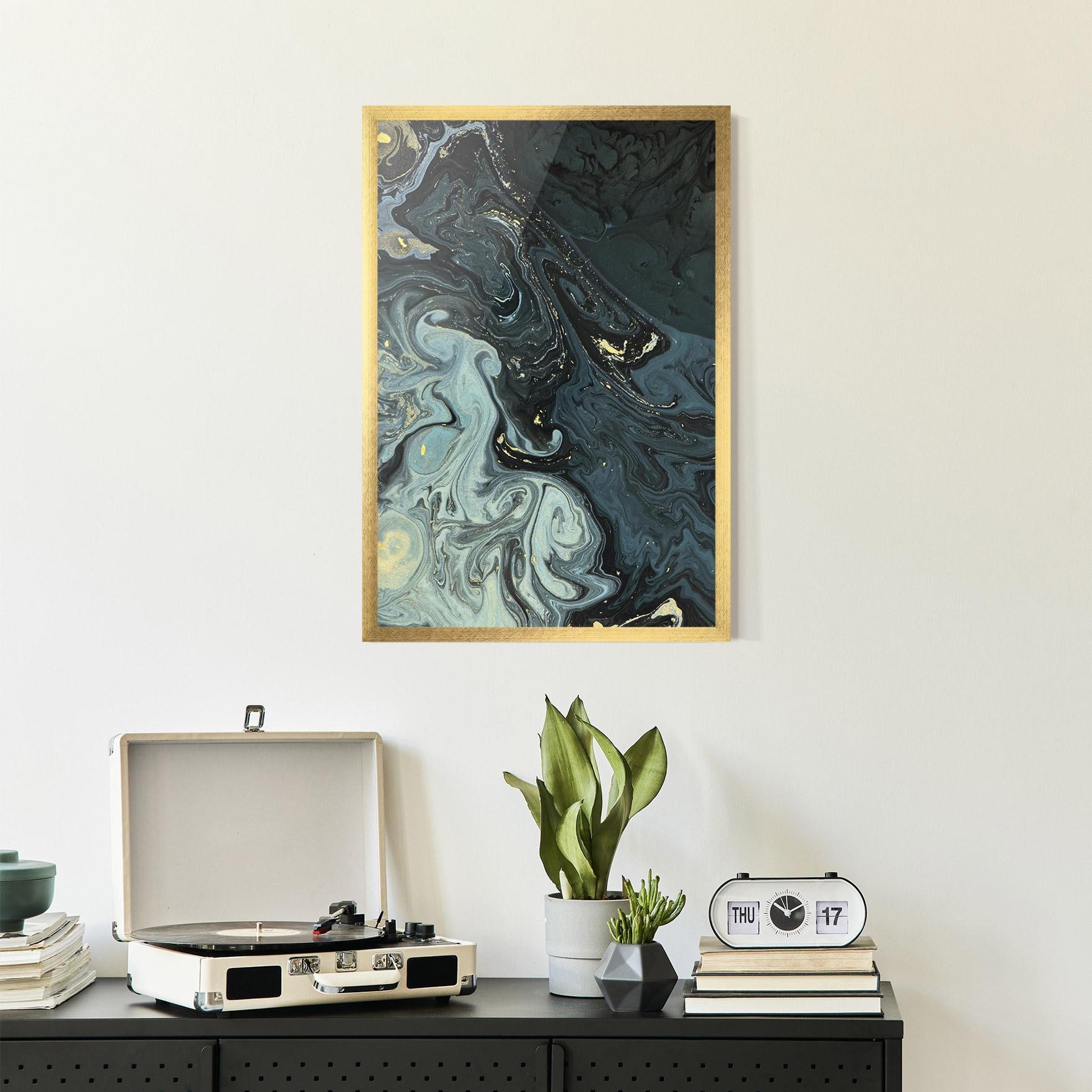 Poster Înrămat Dark Green Painting mockup 2