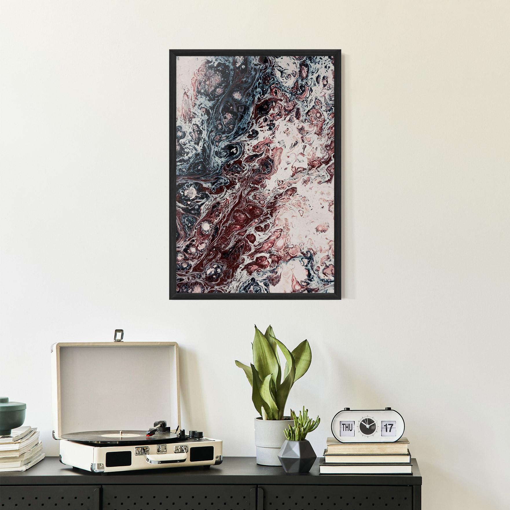 Poster Înrămat Abstract Dark Red mockup 2