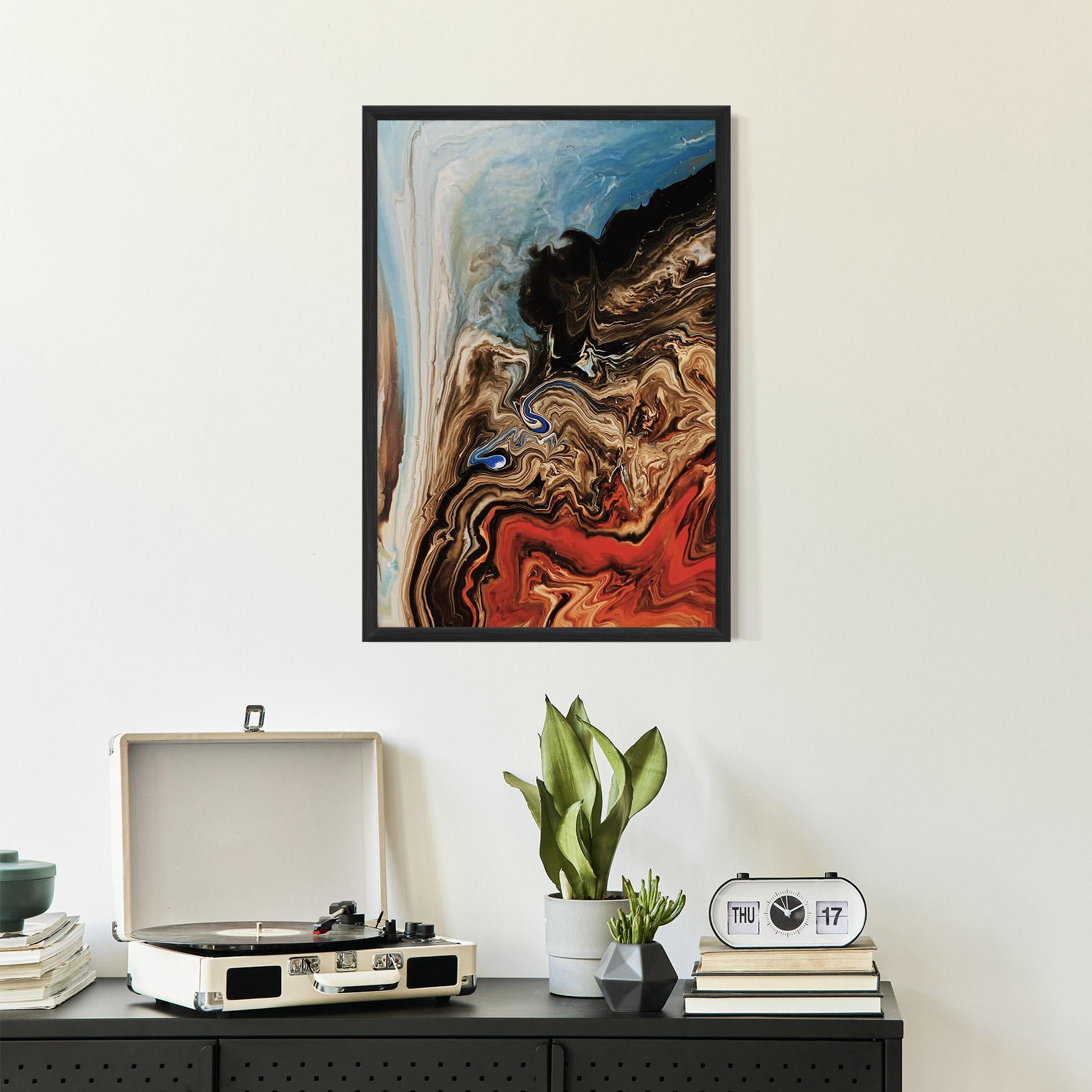 Poster Înrămat Abstract Waterfall mockup 2