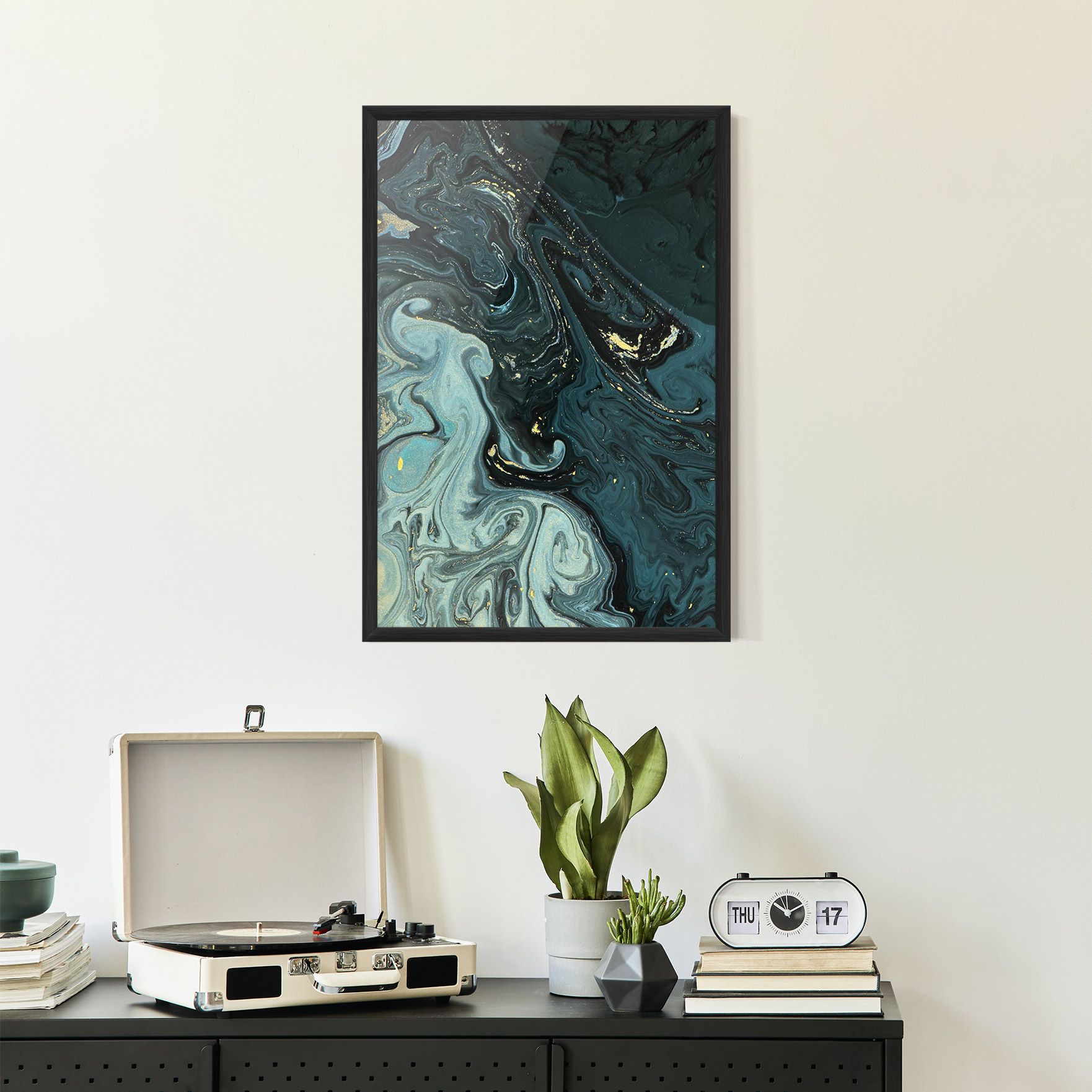 Dark Blue Golden Marble mockup 2