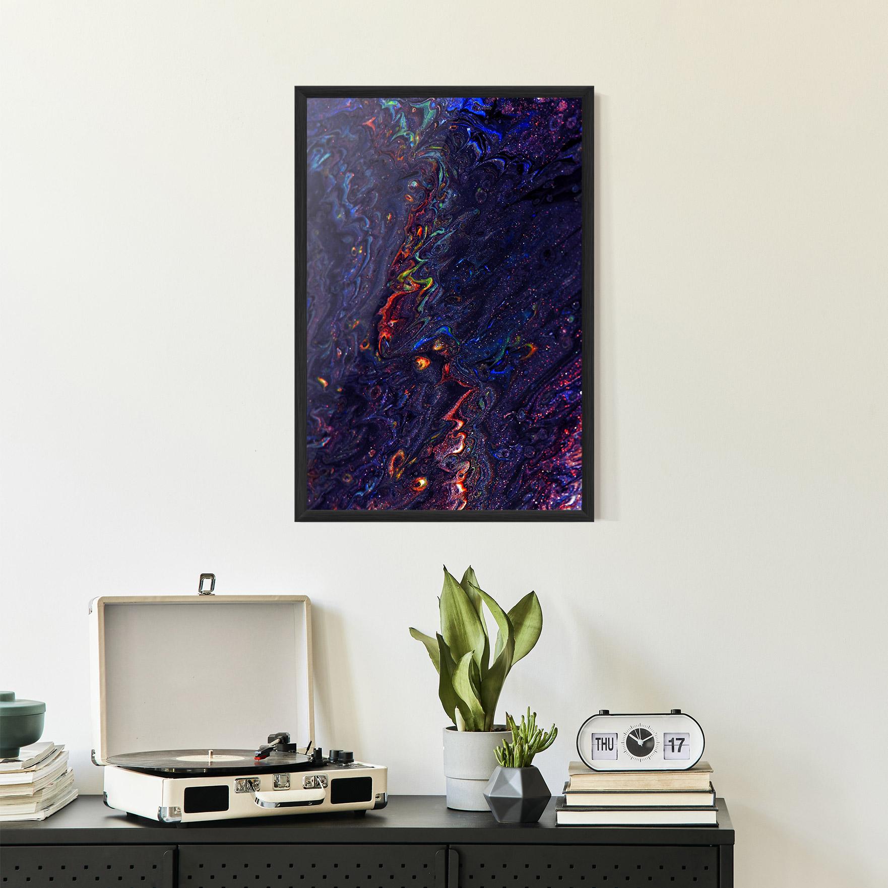 Poster Înrămat Dark Purple Texture mockup 2