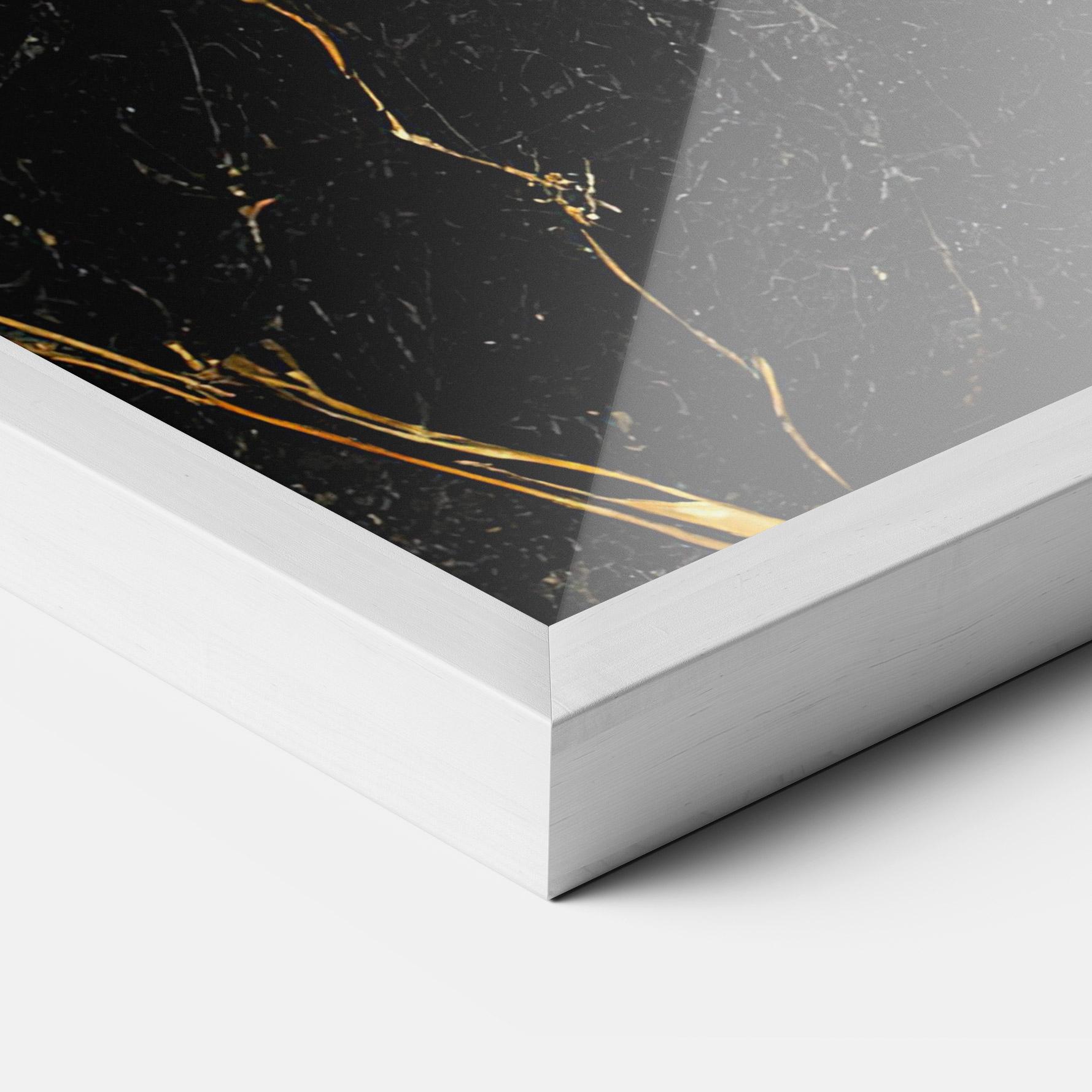 Poster Înrămat Black Square Marble mockup 3