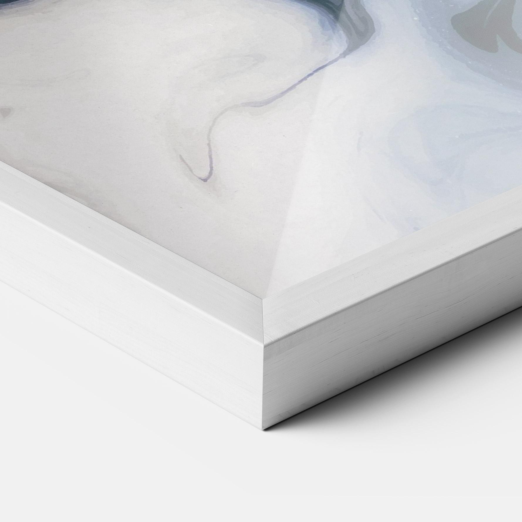 Poster Înrămat Dark Blue With White mockup 3