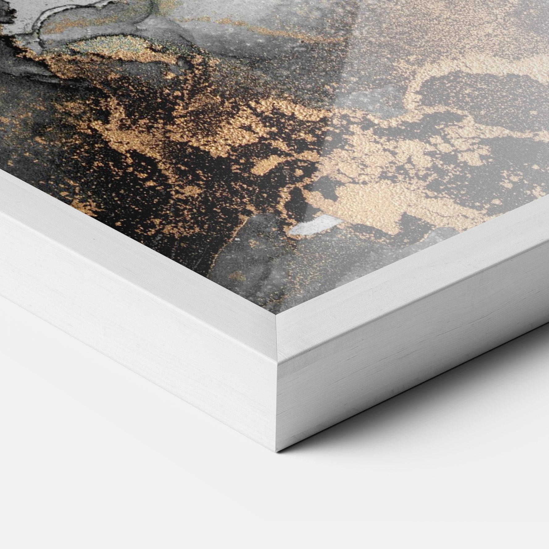 Poster Înrămat Grey Gold Marble mockup 3