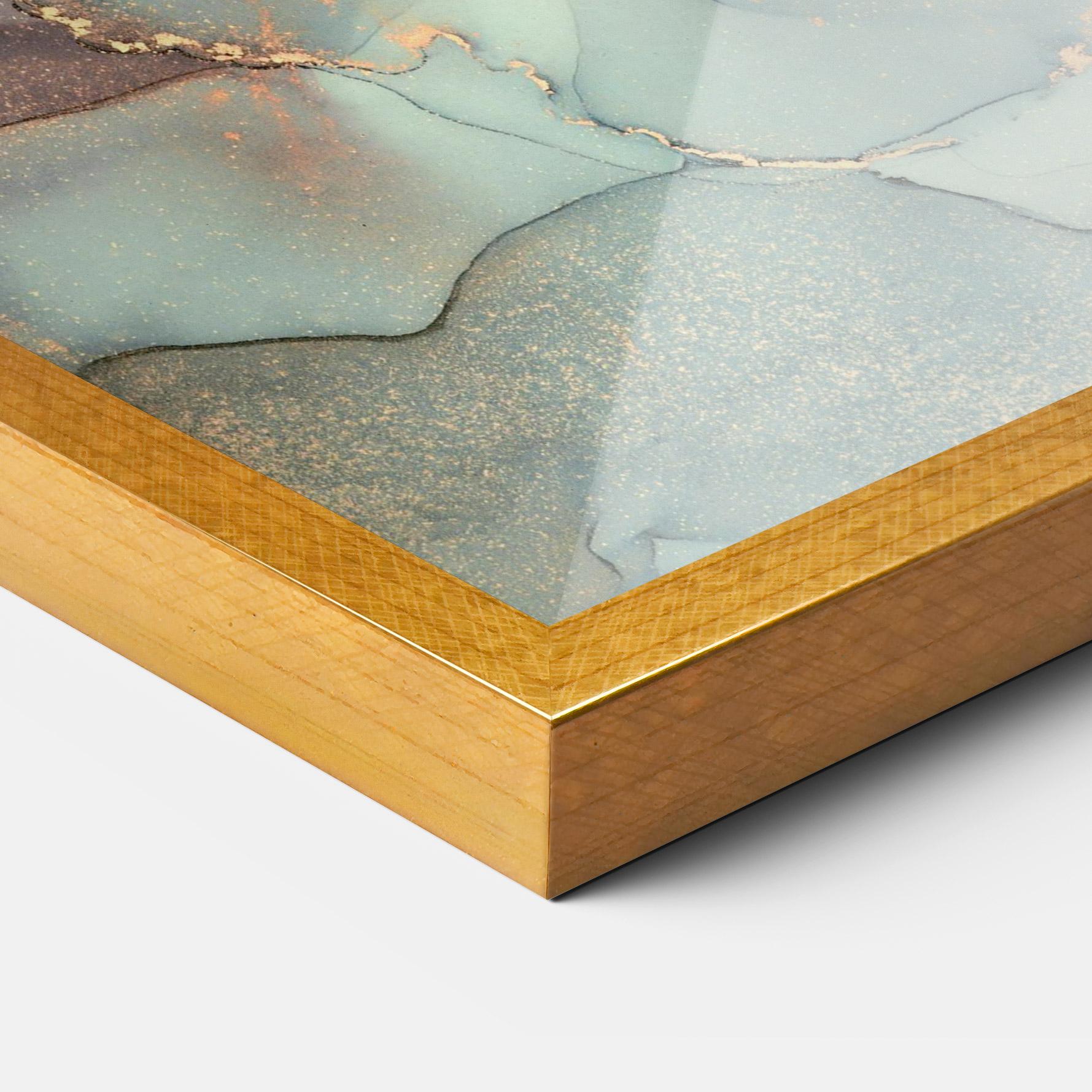 Poster Înrămat Abstract Turquoise Marble mockup 3