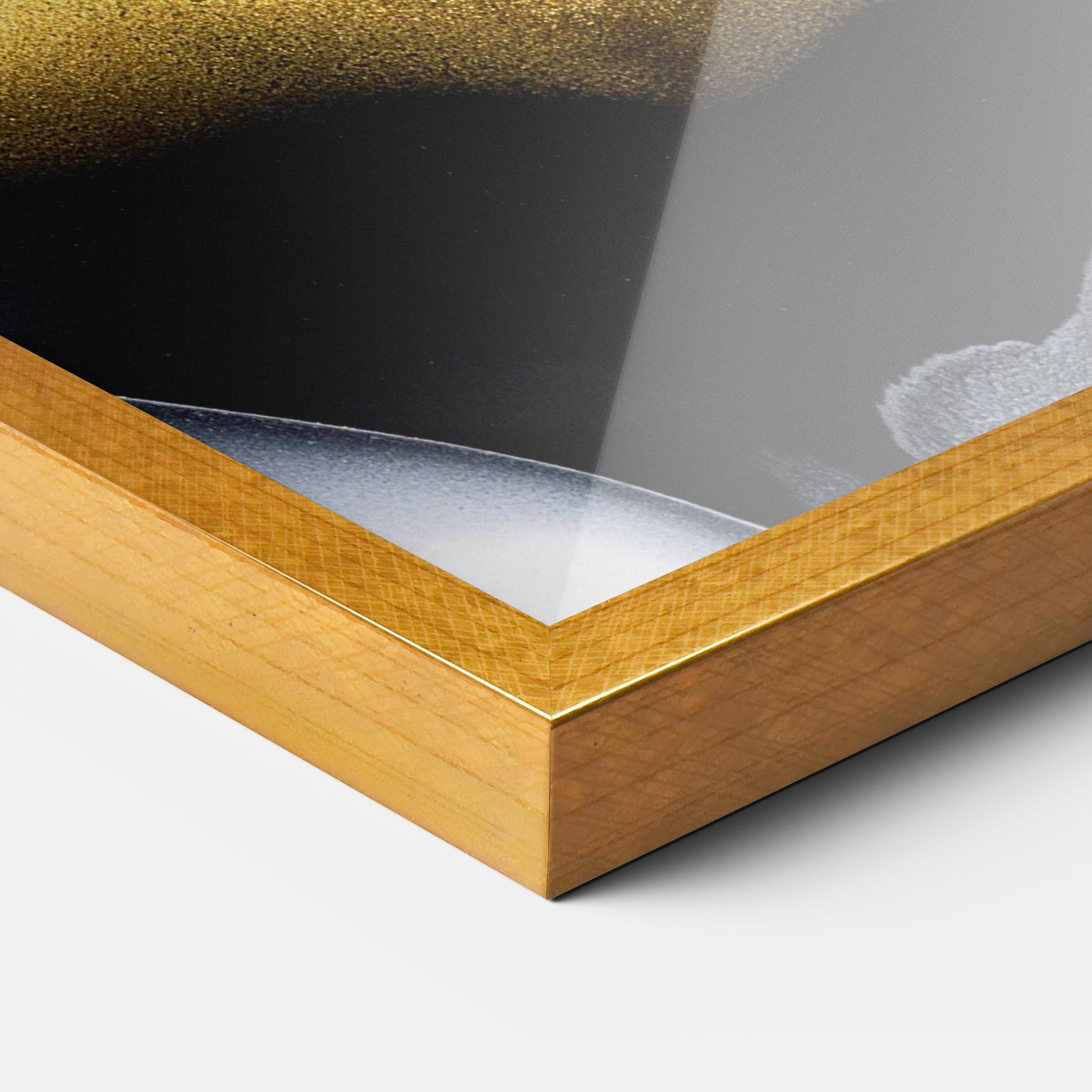 Poster Înrămat Black Golden Marble mockup 3