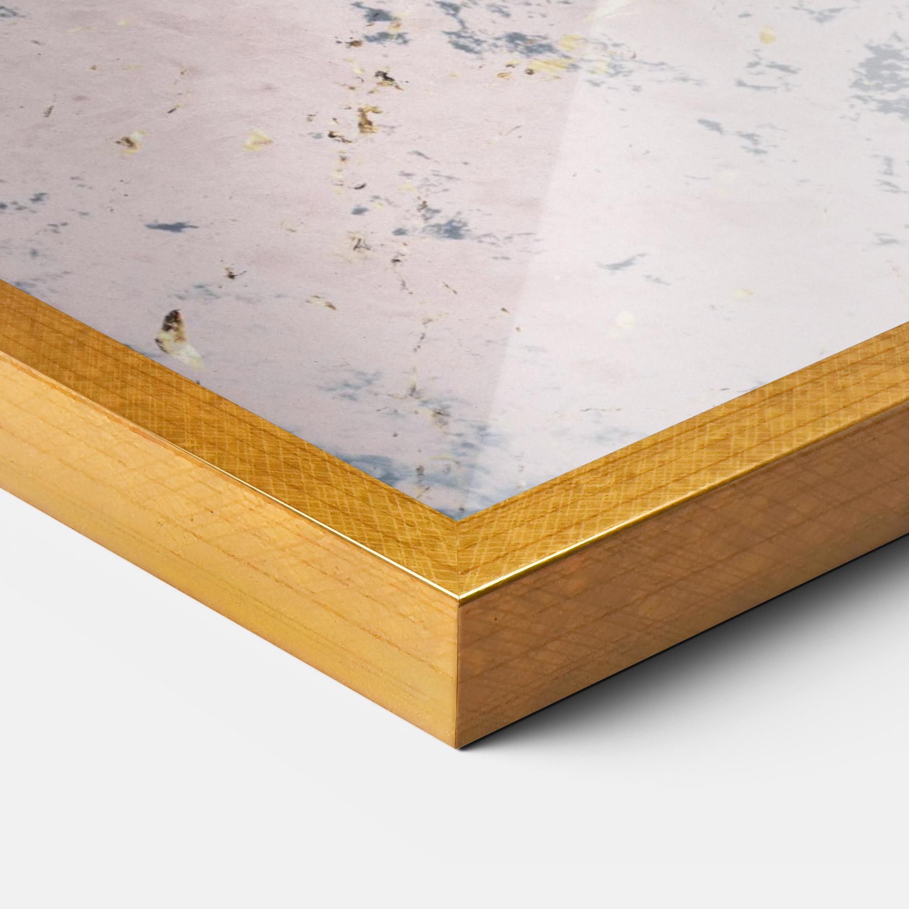 Poster Înrămat Blue Golden Lines mockup 3